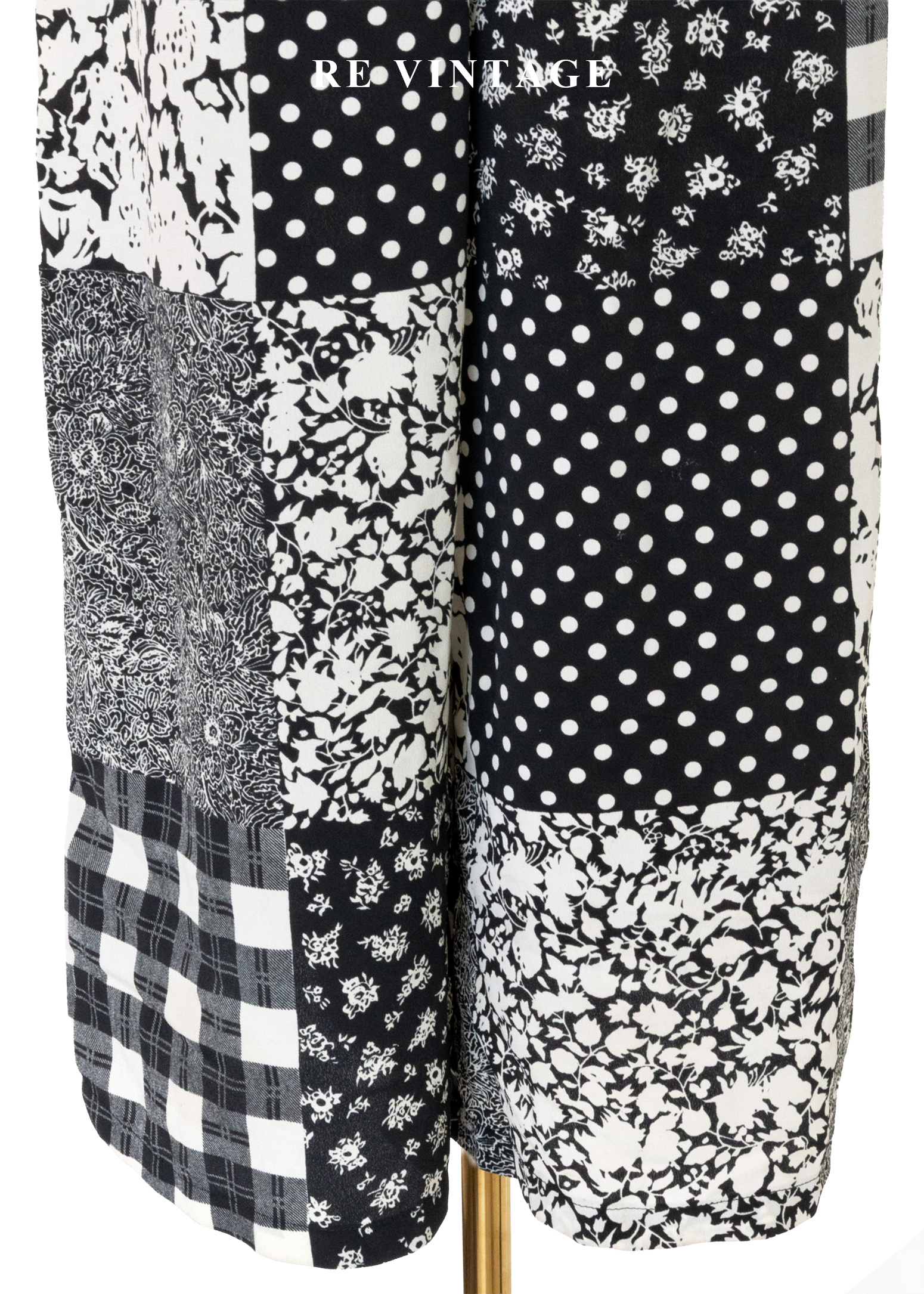 黑白故事拼圖 Patchwork 連身褲5