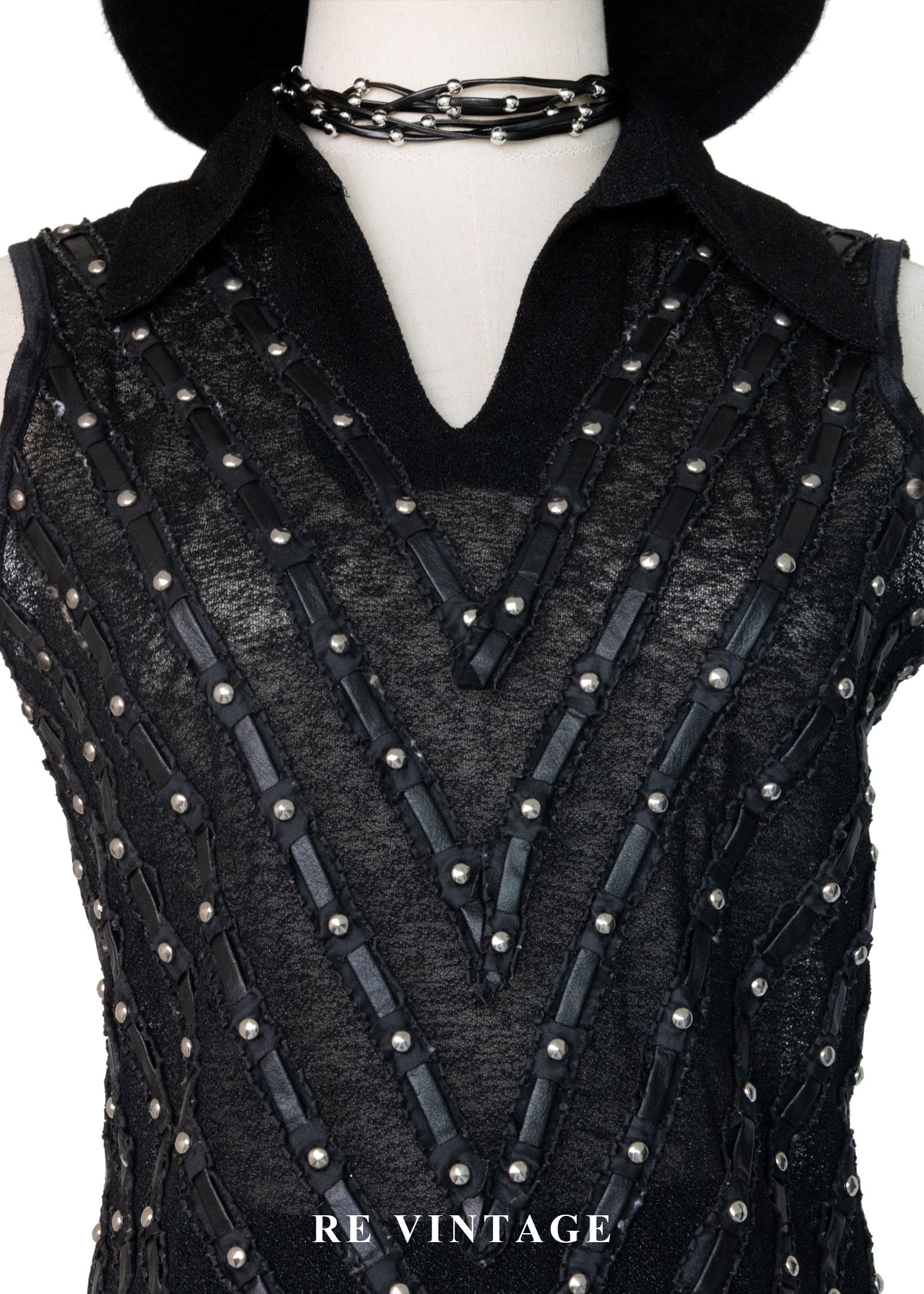 銀光微光脈絡黑系背心3