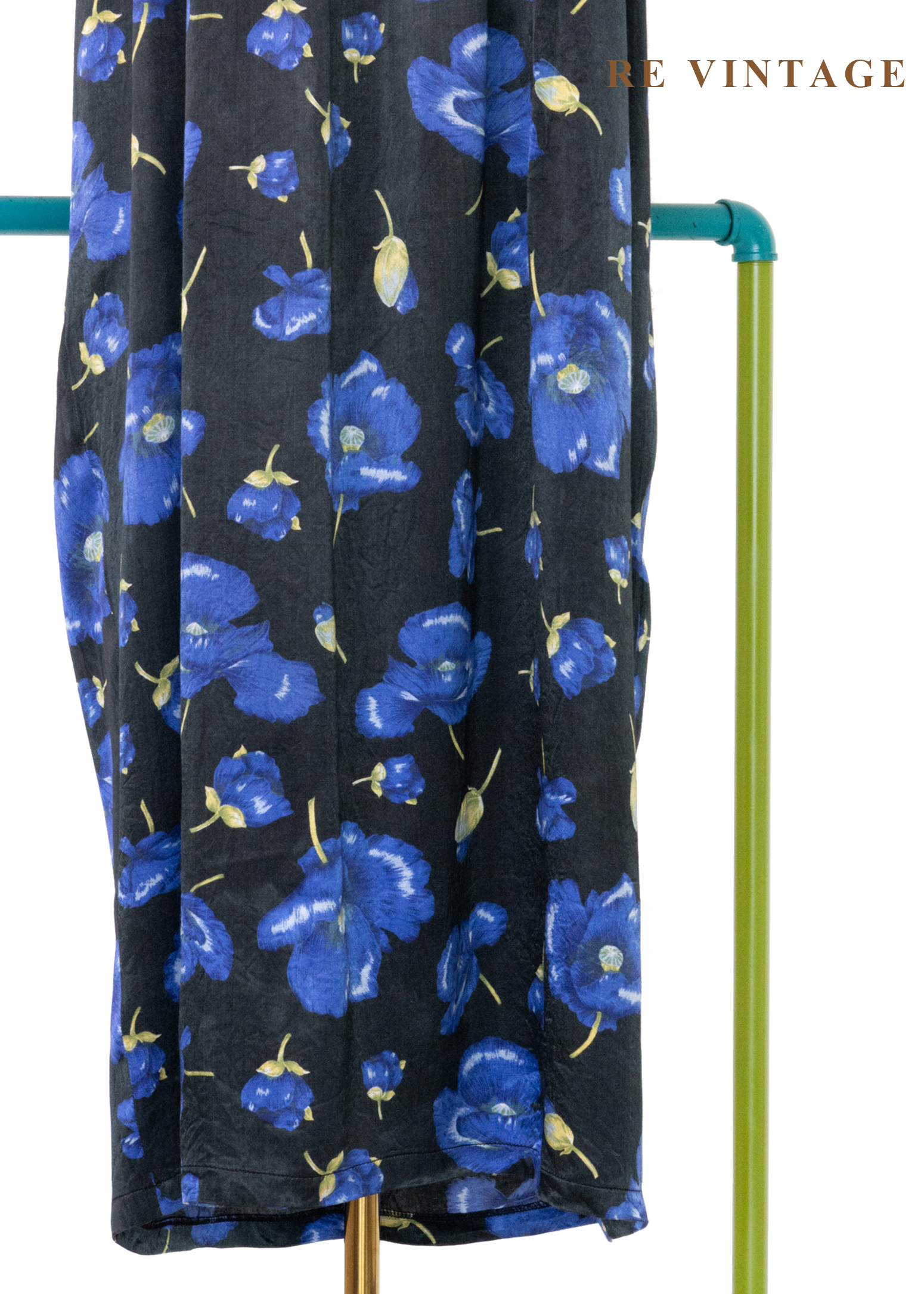 夜花藍調寬版洋裝4