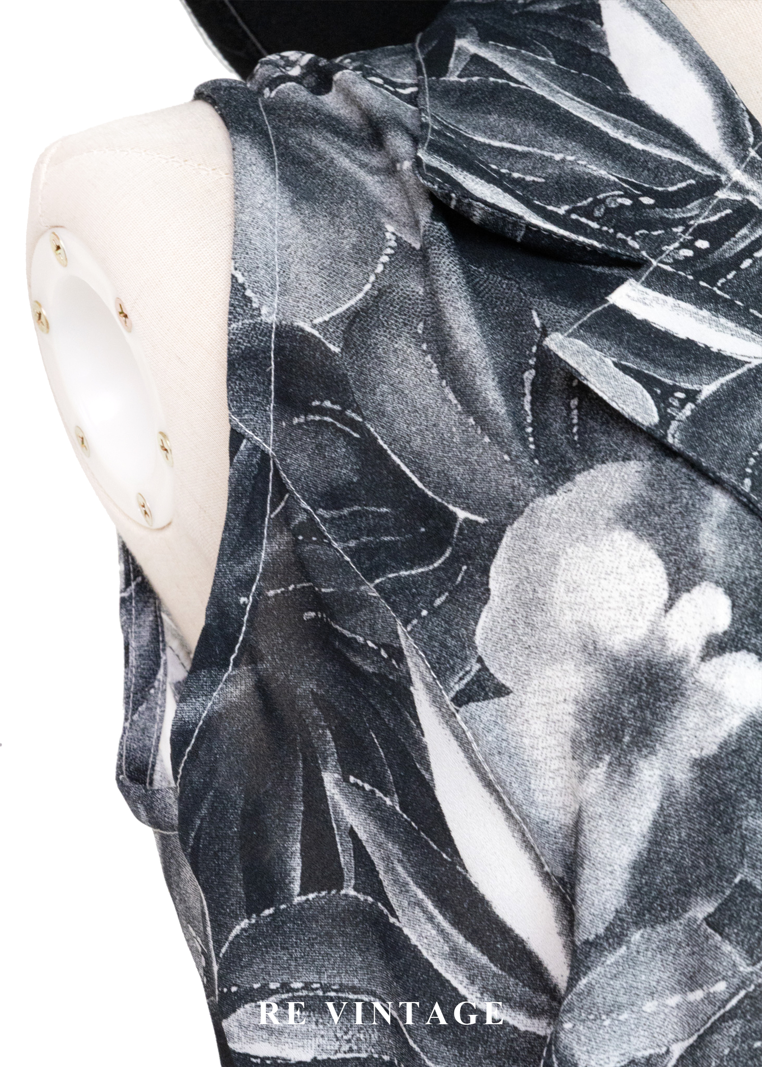 復古底片裡的花朵雙排釦背心6