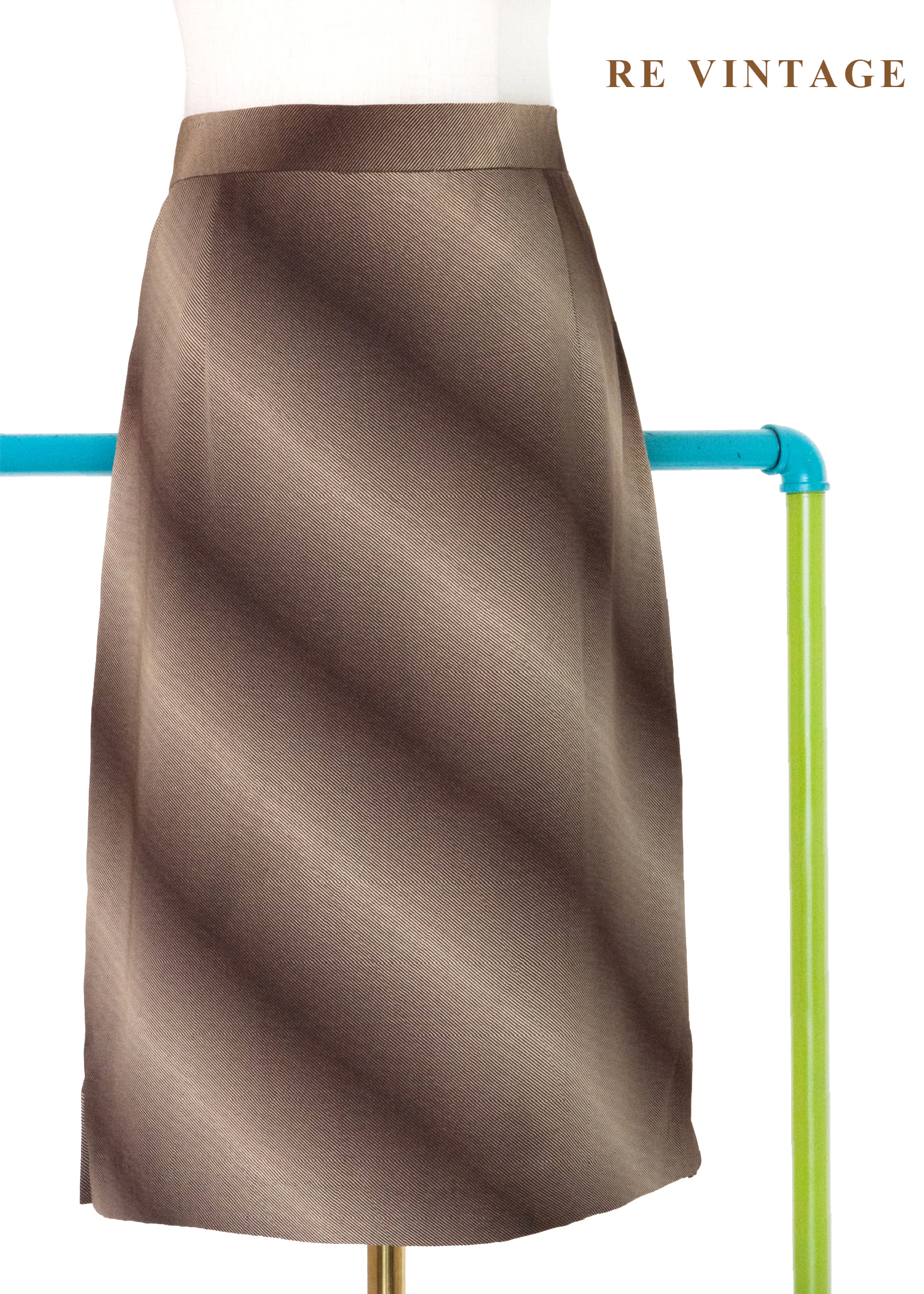 可可斜紋漸層美裙 (28-30")