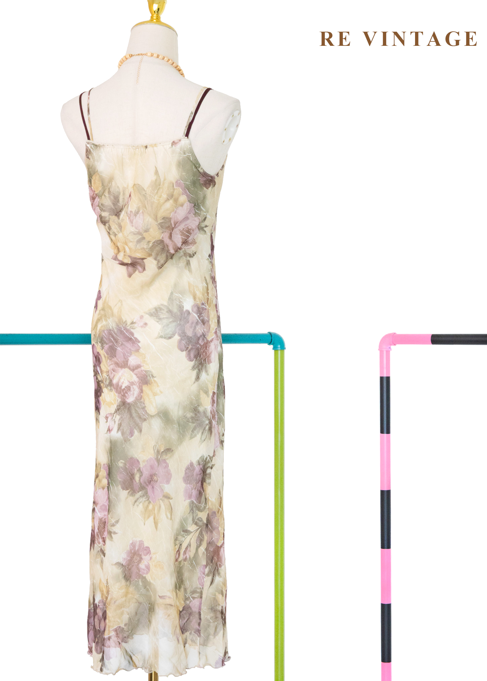 午後花香書影柔光細肩帶洋裝11