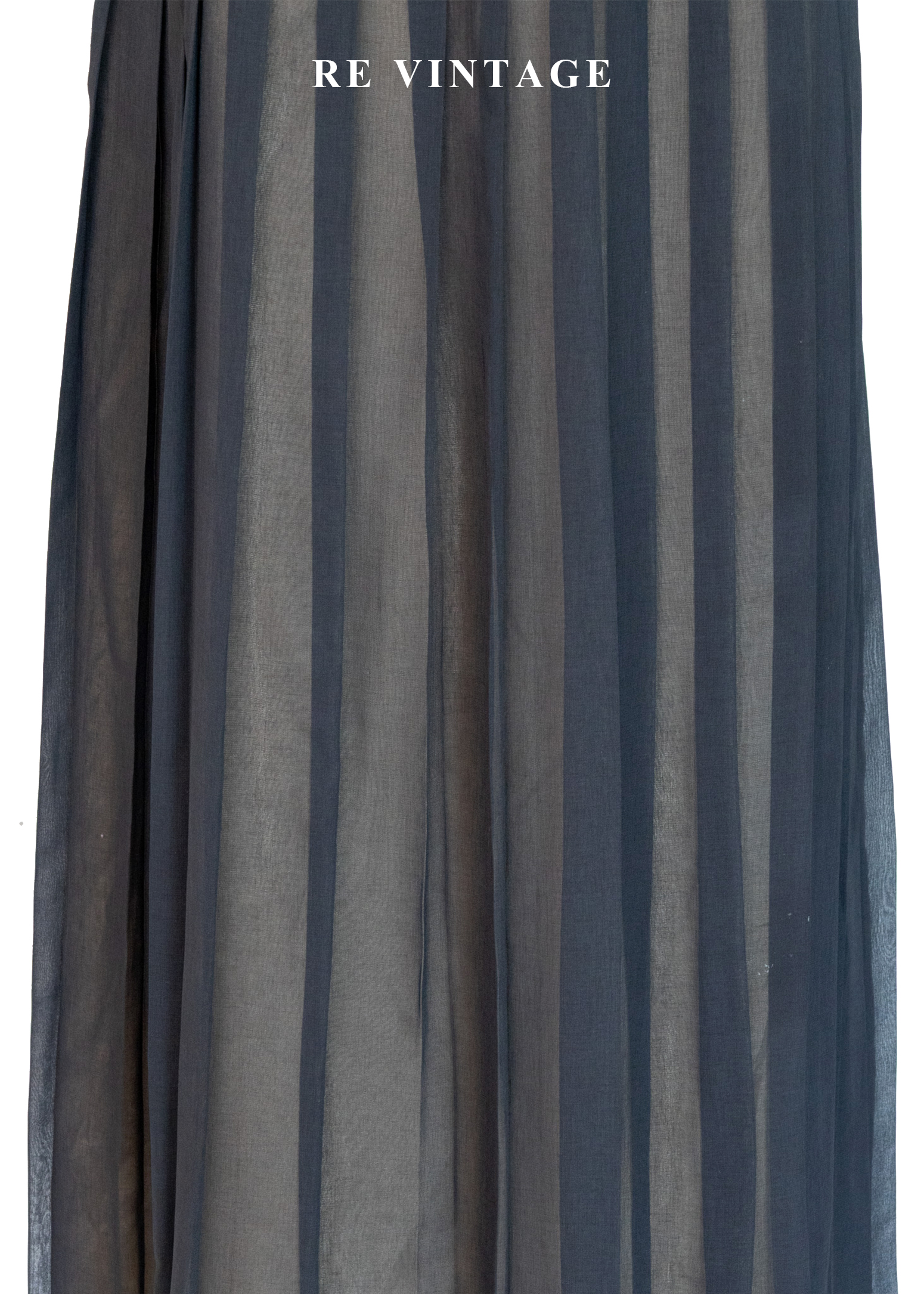 墨灰半透視百褶長裙(27")4