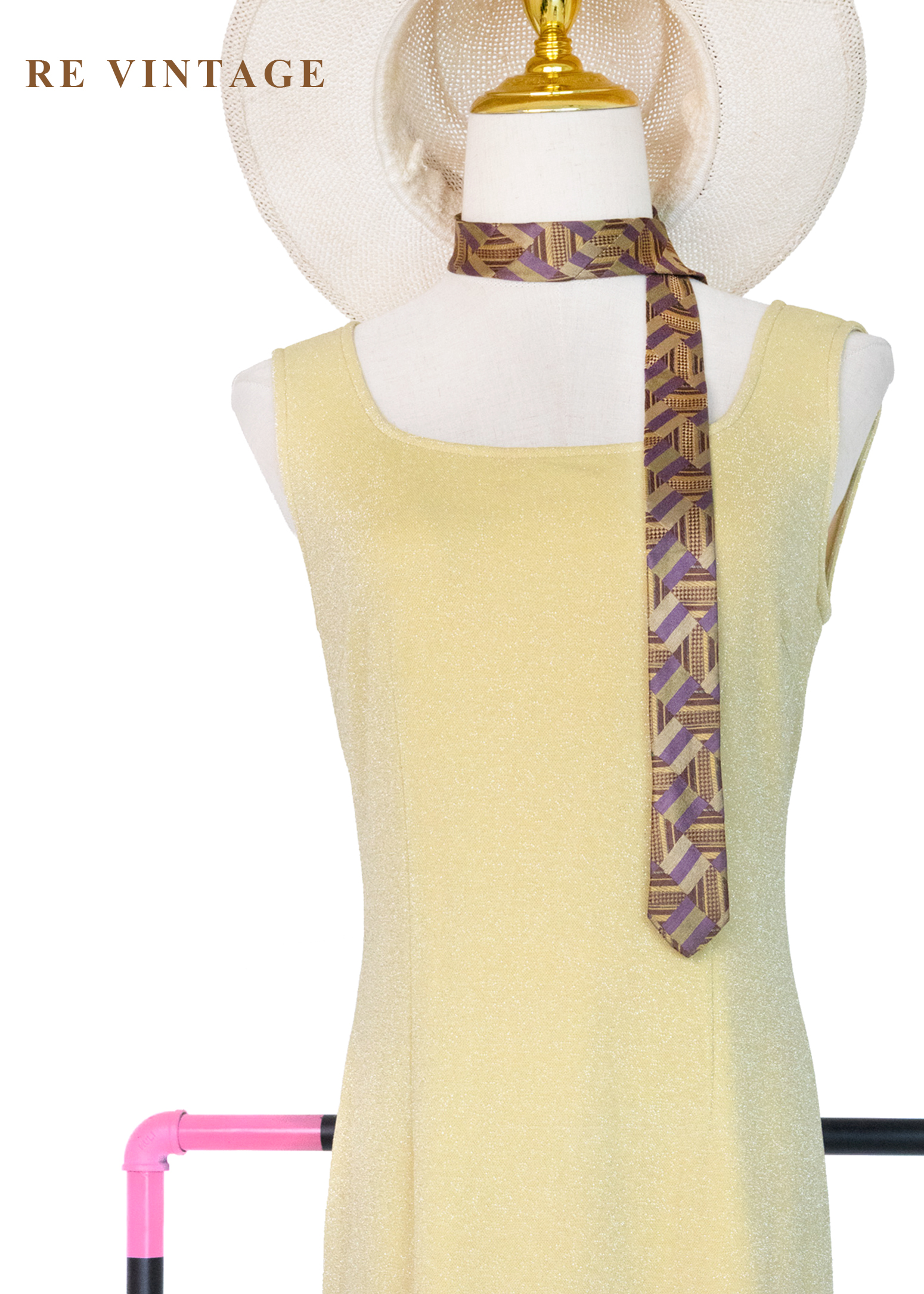 質感單品 - 淡黃的慢半拍時刻閃亮洋裝3