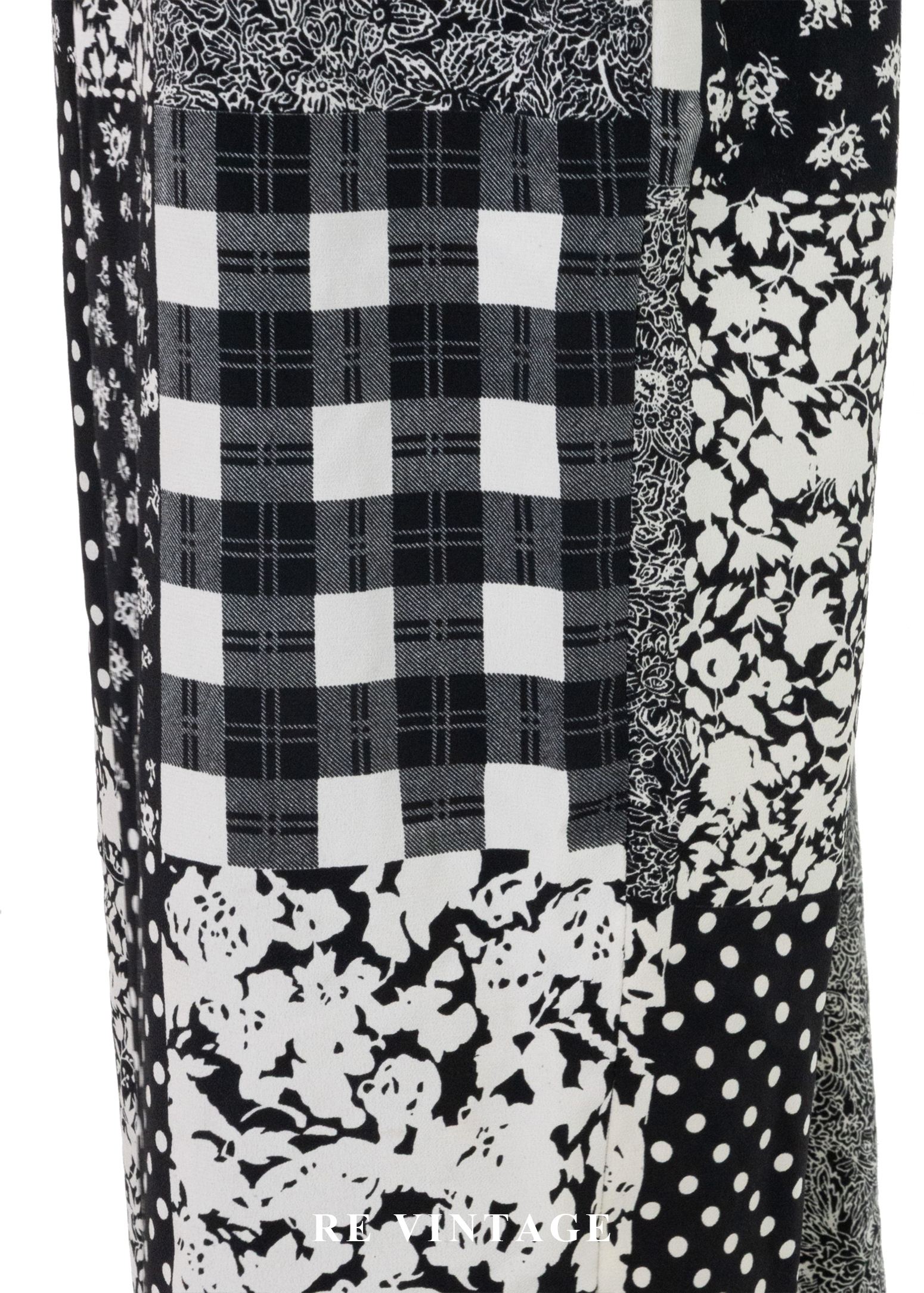 黑白故事拼圖 Patchwork 連身褲13