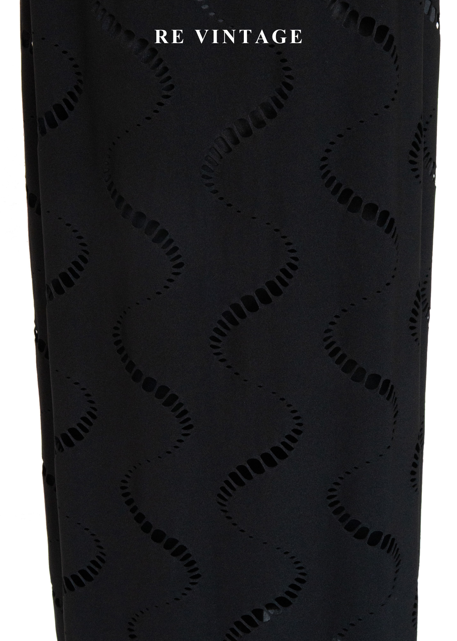 波浪透視極簡黑長裙(23-26")7