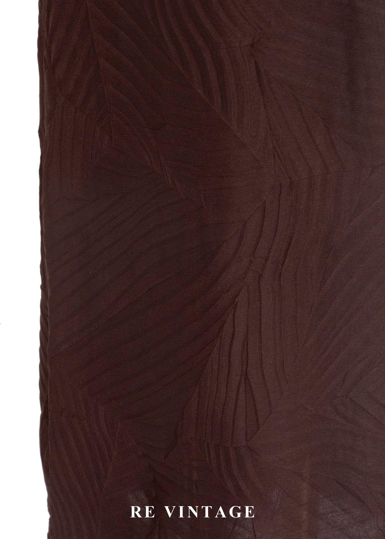 煙燻棕交錯壓印紋理細肩帶長洋裝8