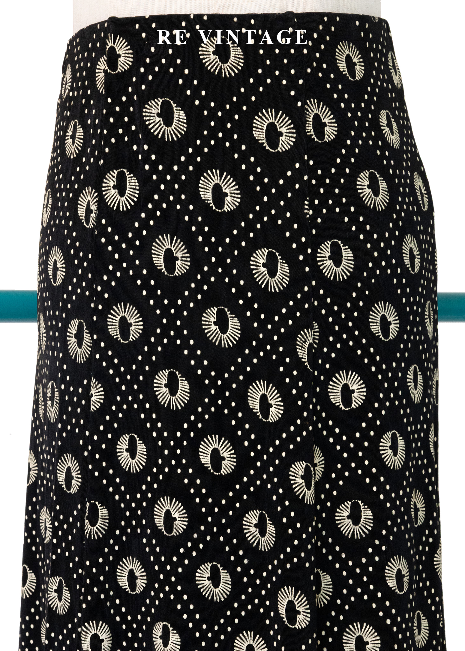 奶黃孔雀眼波點長裙(26-30")8