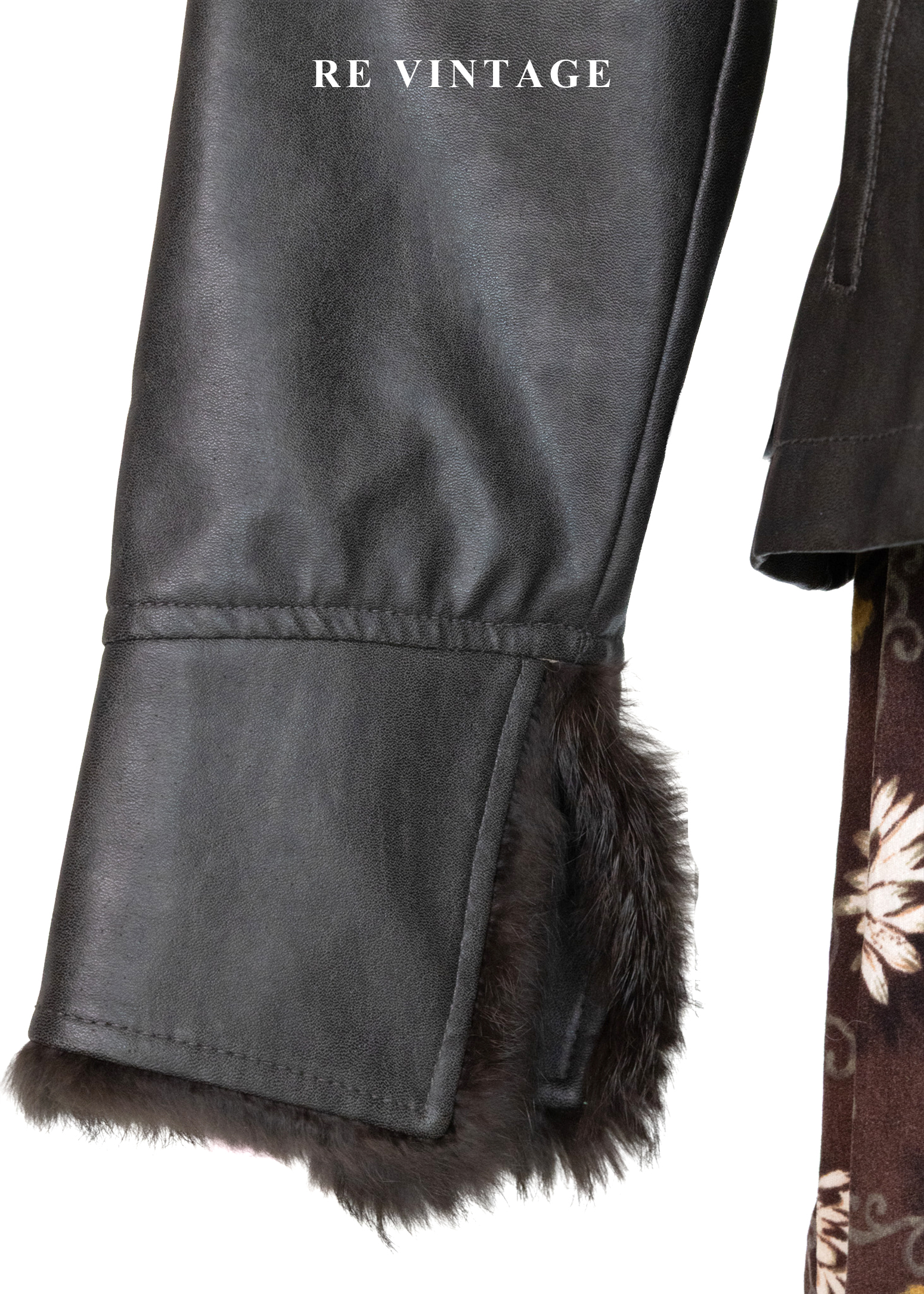 好萊塢名媛黑棕斑紋皮革外套8