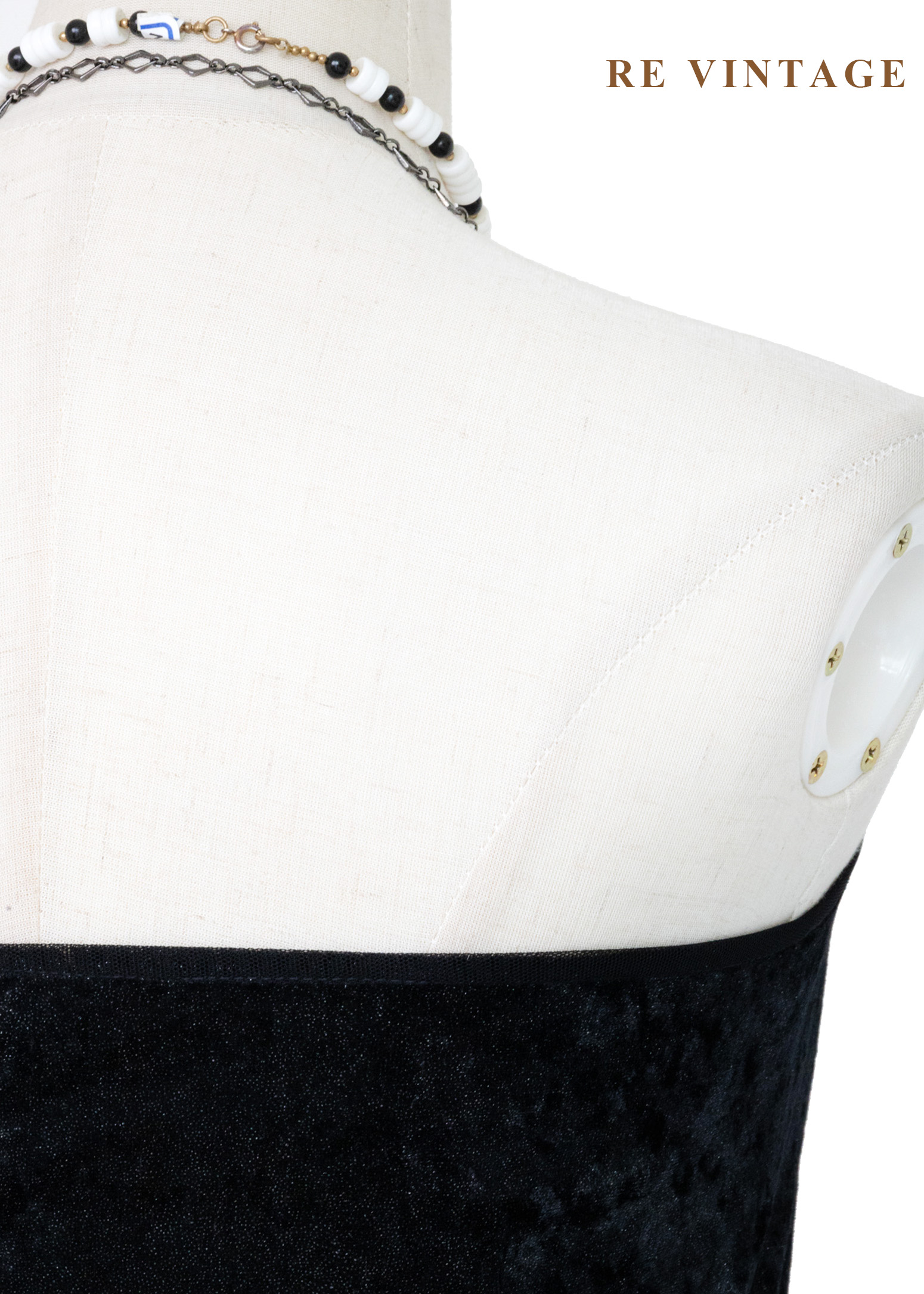 質感單品 - 繞頸絨布露背背心10