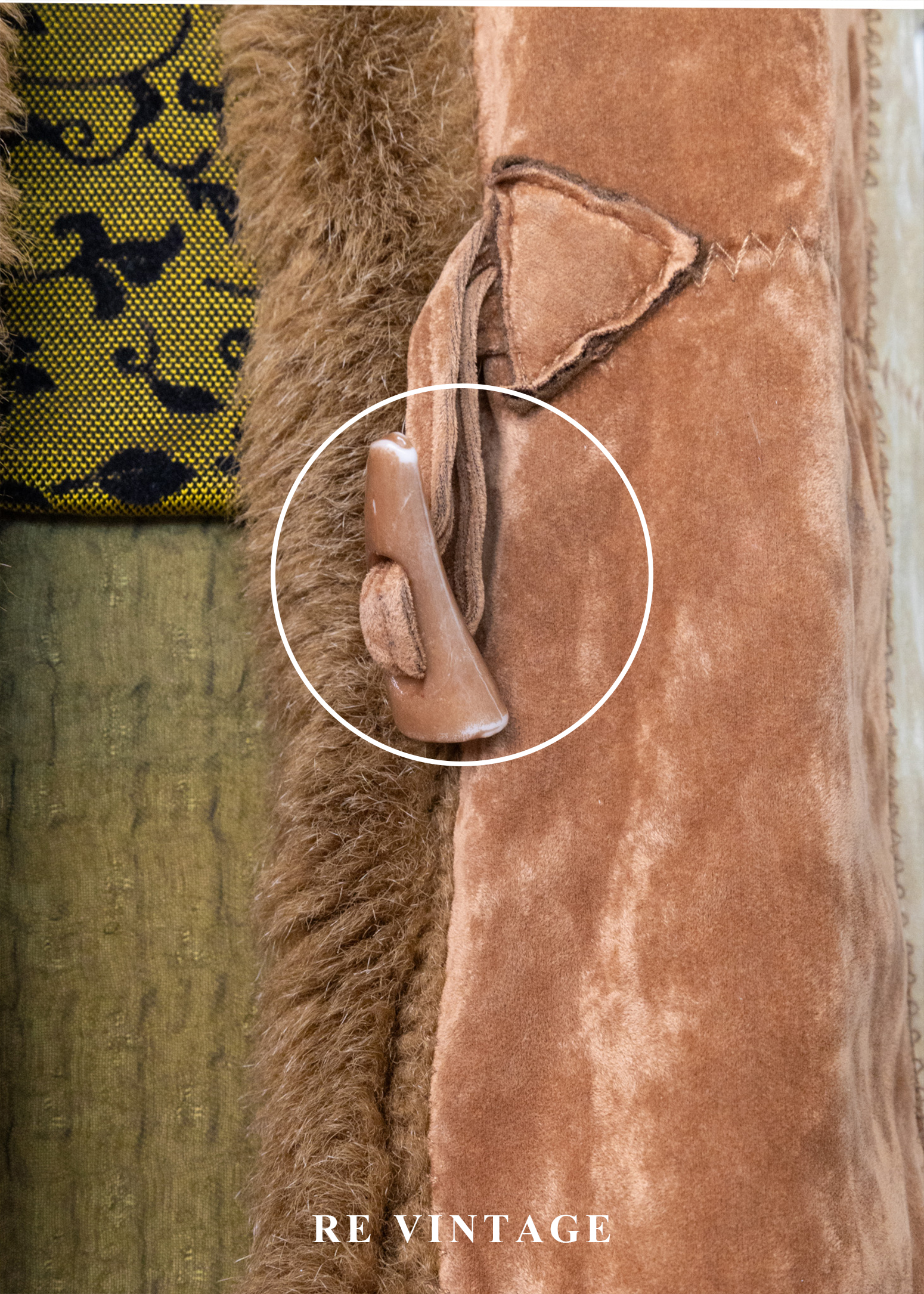 Caramel Field 焦糖色毛絨交錯背心16