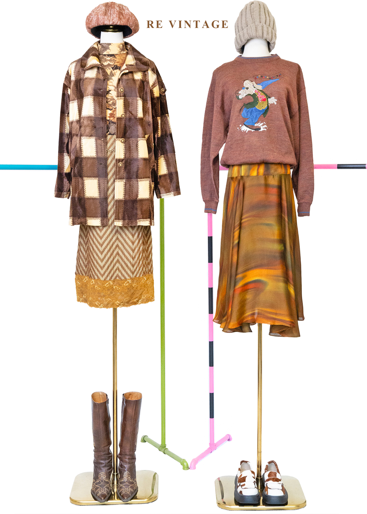 焦糖奶霜格紋絨布外套2