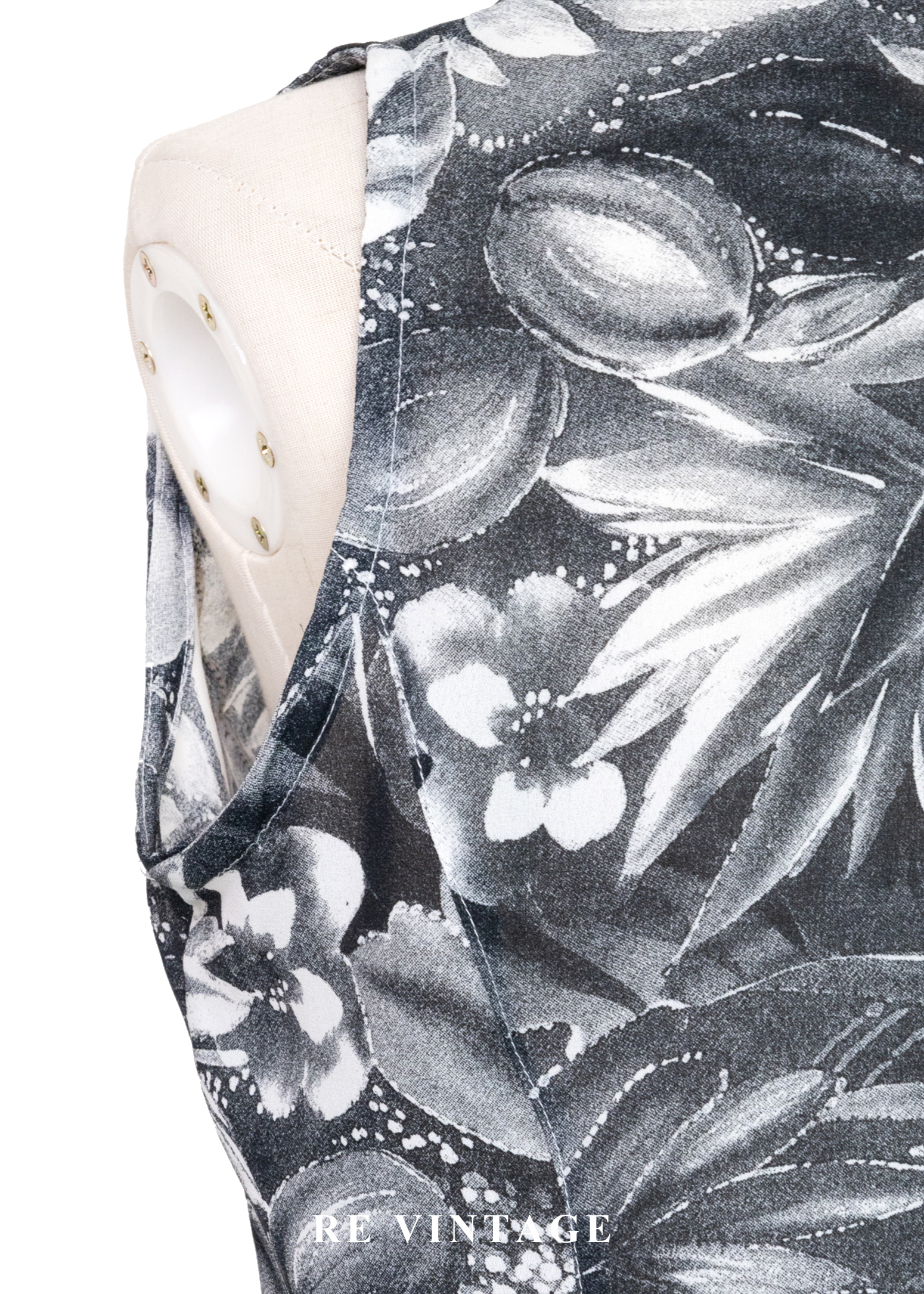 復古底片裡的花朵雙排釦背心13