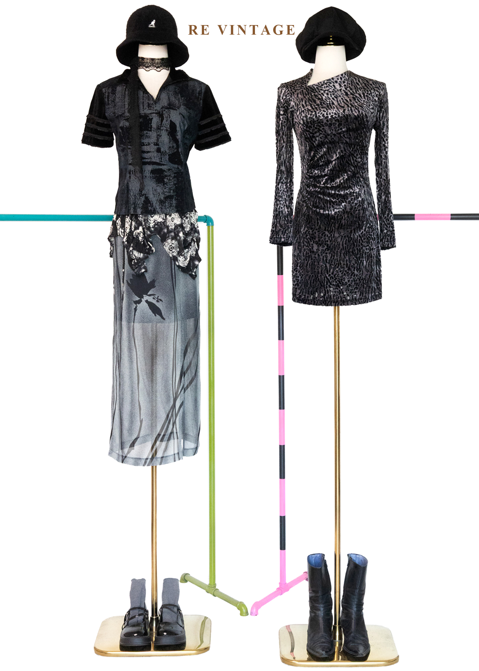 墨色流轉空靈氣質長裙(28")2