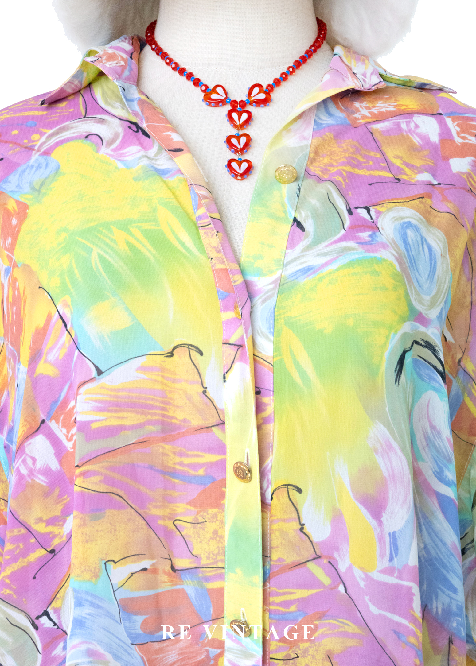 印象派的晨曦 - 彩繪水彩藝術襯衫3