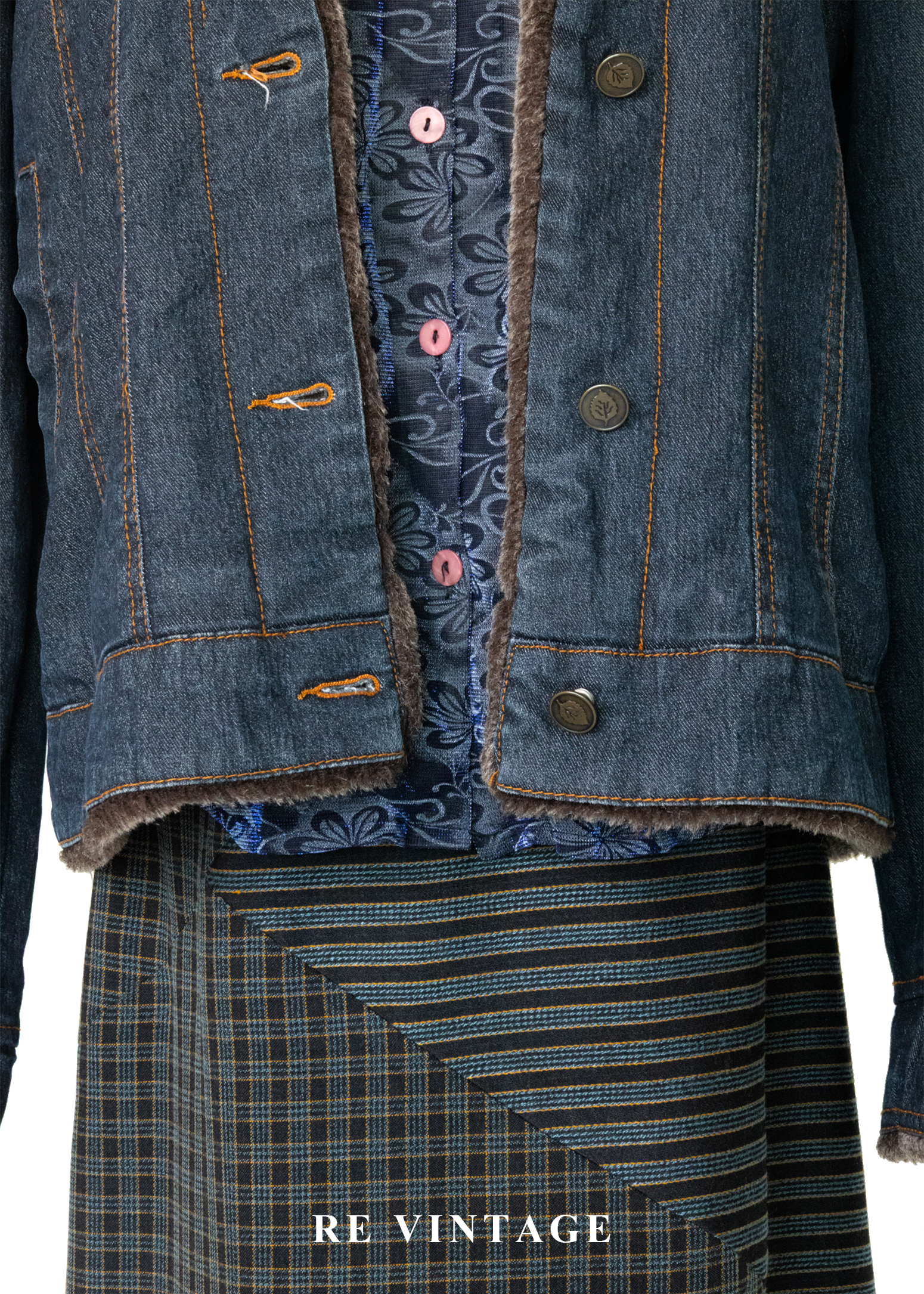 靈魂藍調深棕毛領牛仔外套4