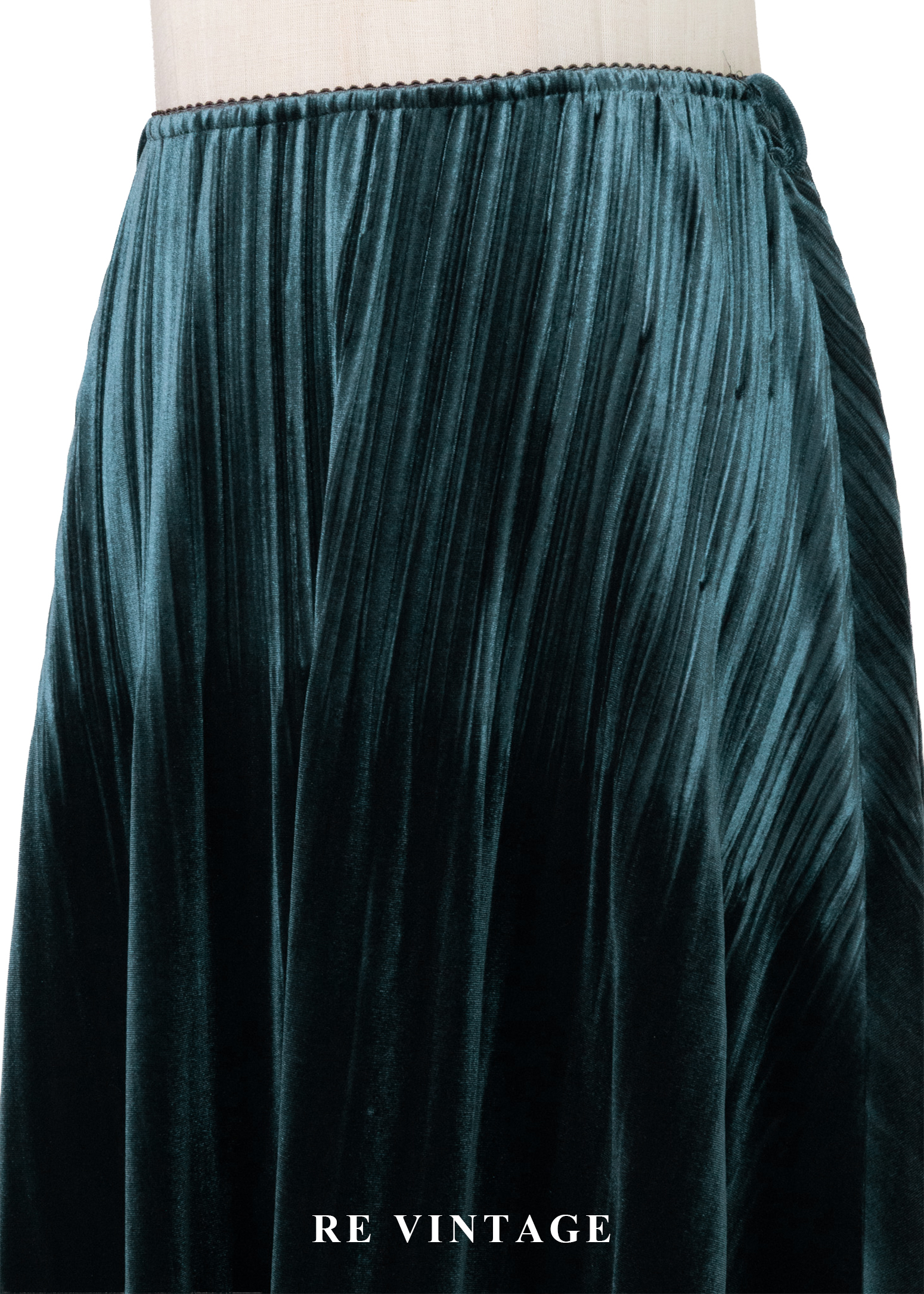 套裝組合 -深湖水綠壓褶絨布美裙(20-28")3