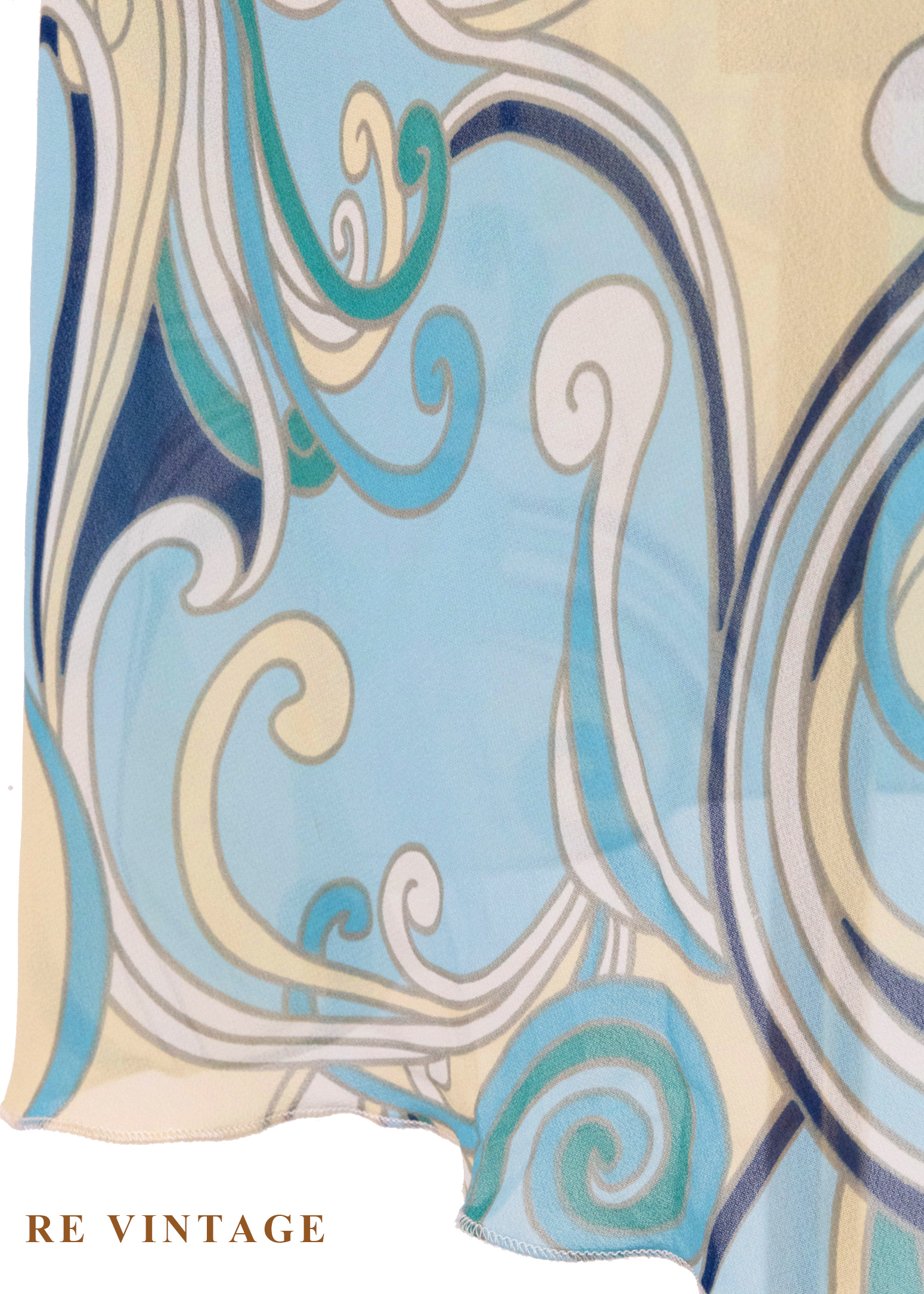 海潮迷幻普普風漩渦雪紡洋裝6