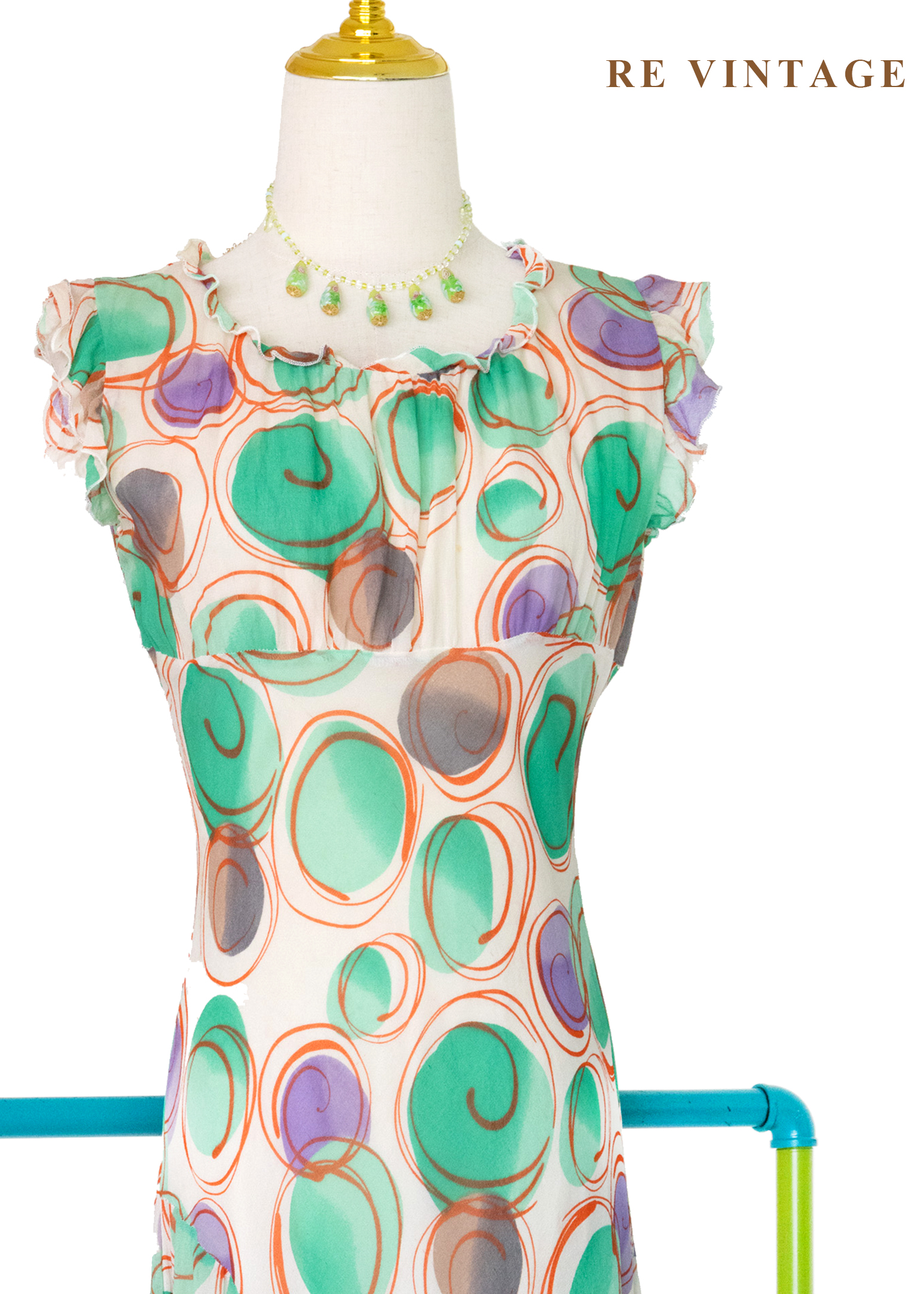 奇幻冒險 - 迷幻漩渦隨性塗鴉洋裝3