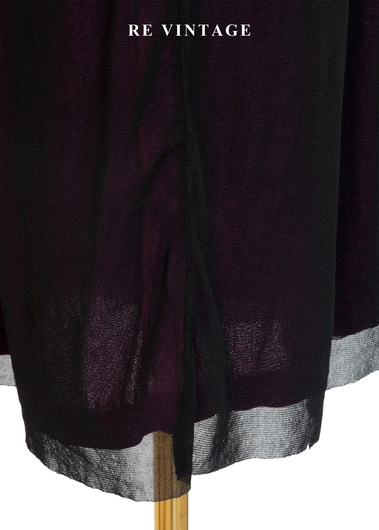 黑夜裡盛開的紫紅花繞頸長洋裝11