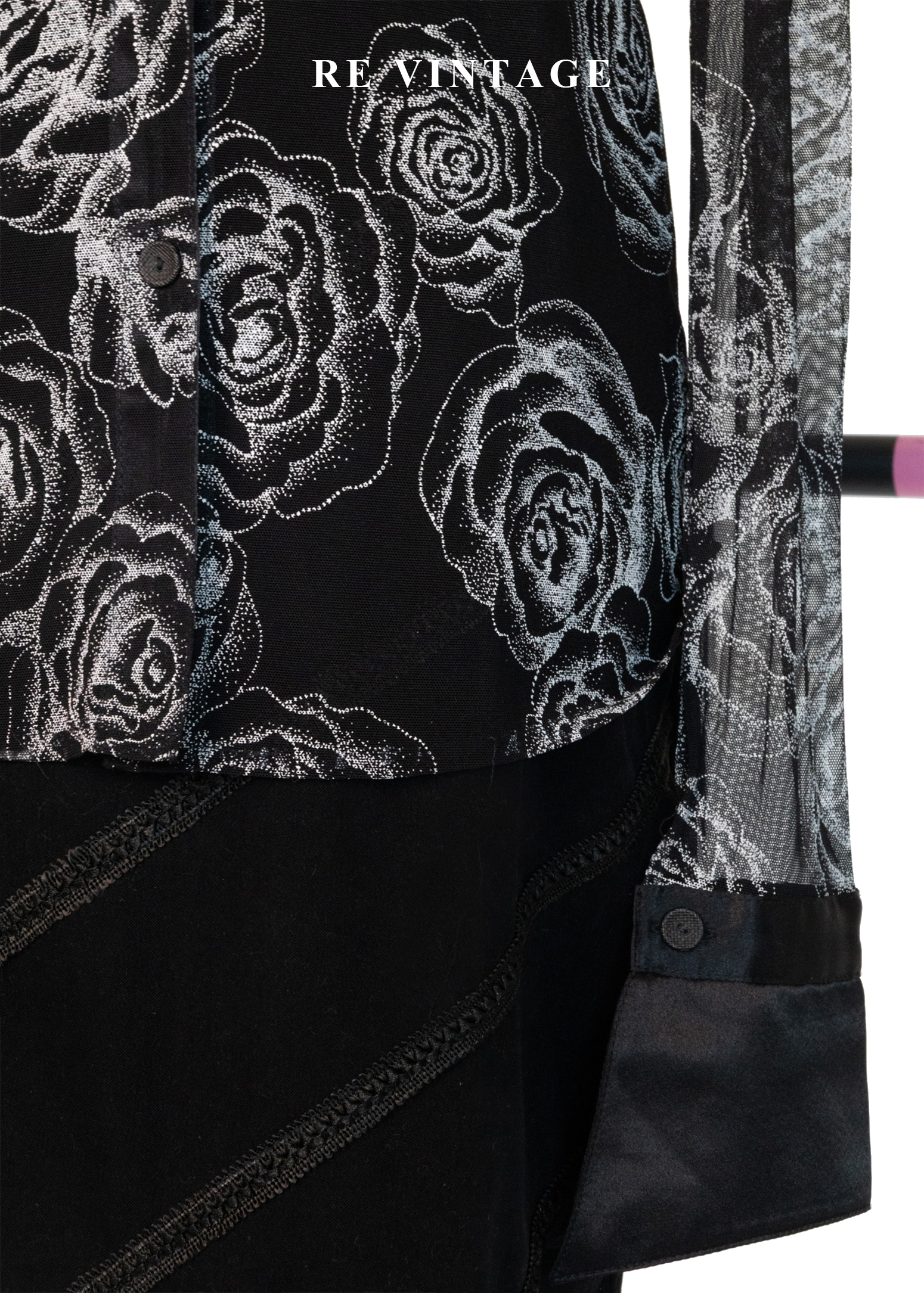 黑霧白玫瑰透膚上衣10