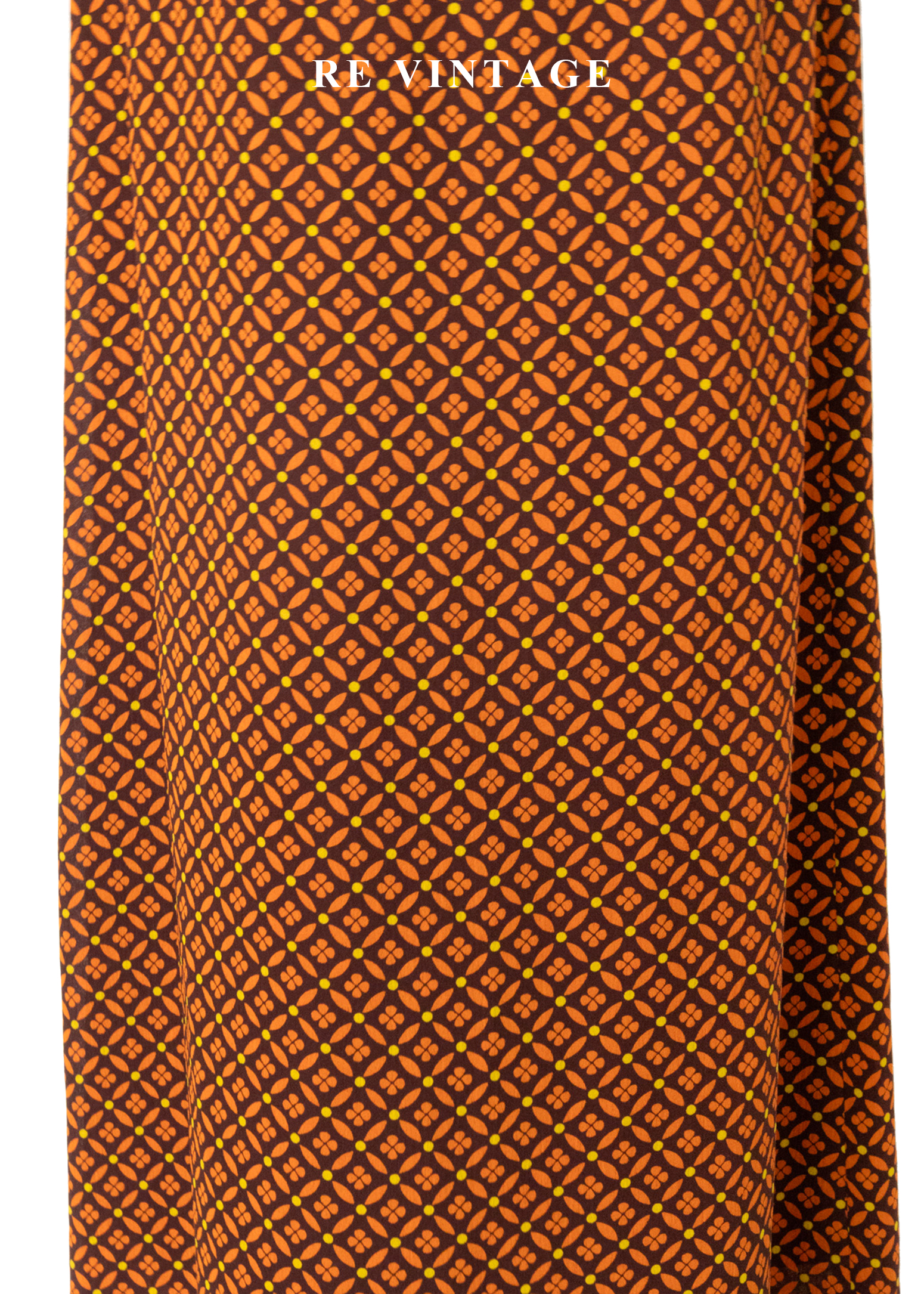 菱格小花奶酥派長裙(25")4