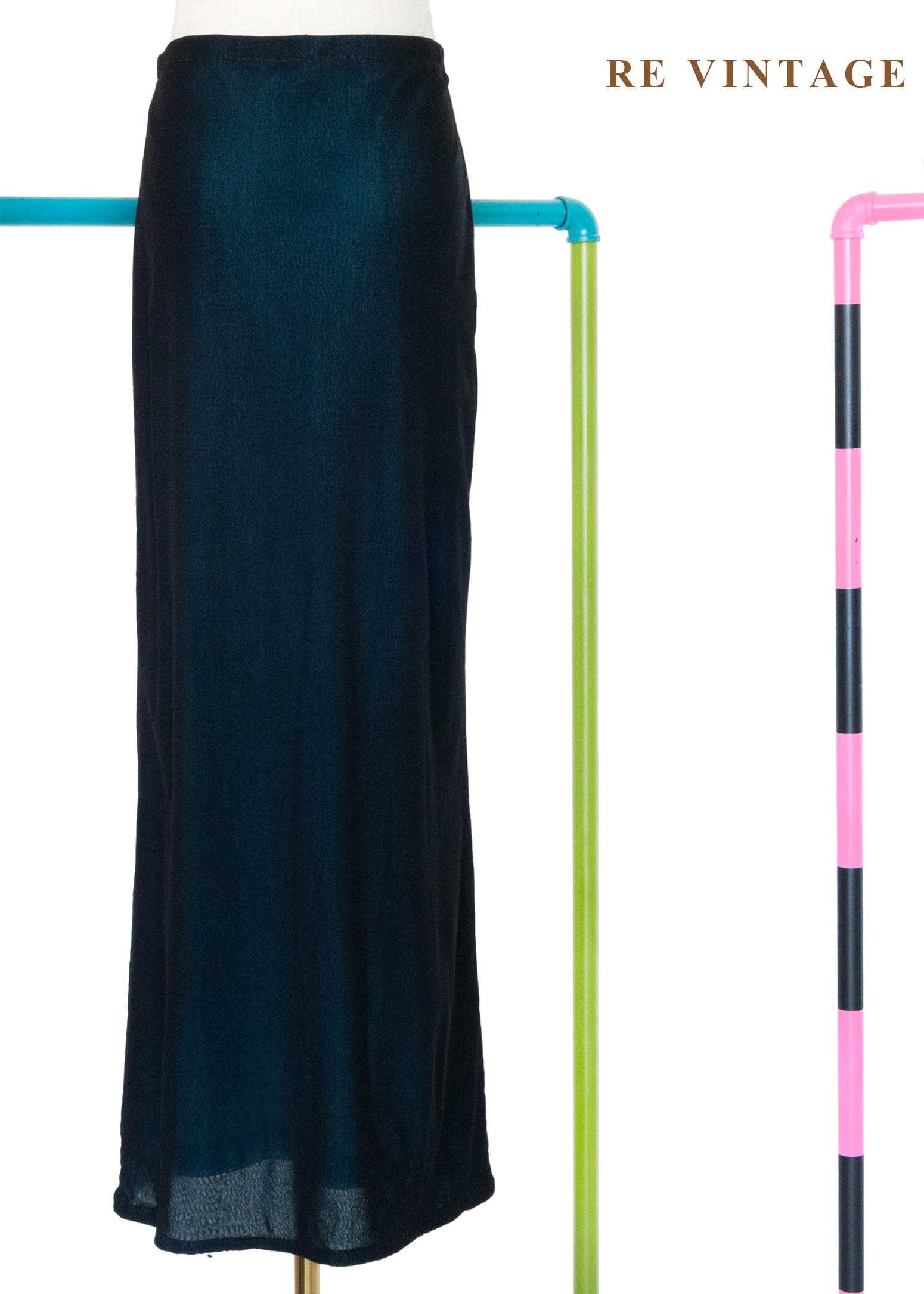 極夜流光深海礦物藍長裙(26-30")6