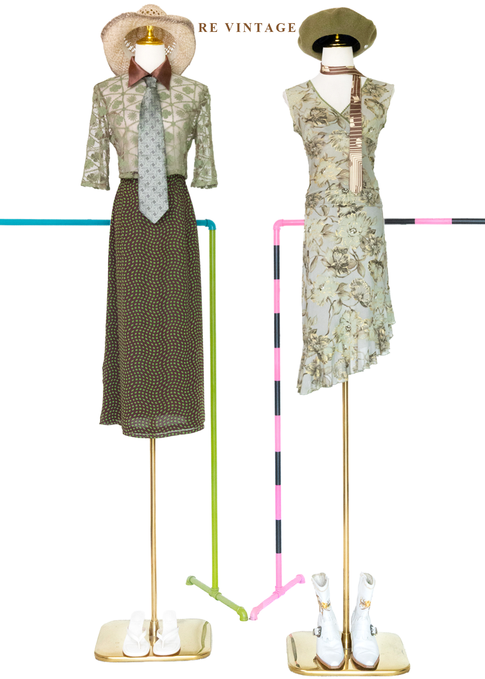 莫內花園的羽毛風筆藝術噴彩長裙(27")2