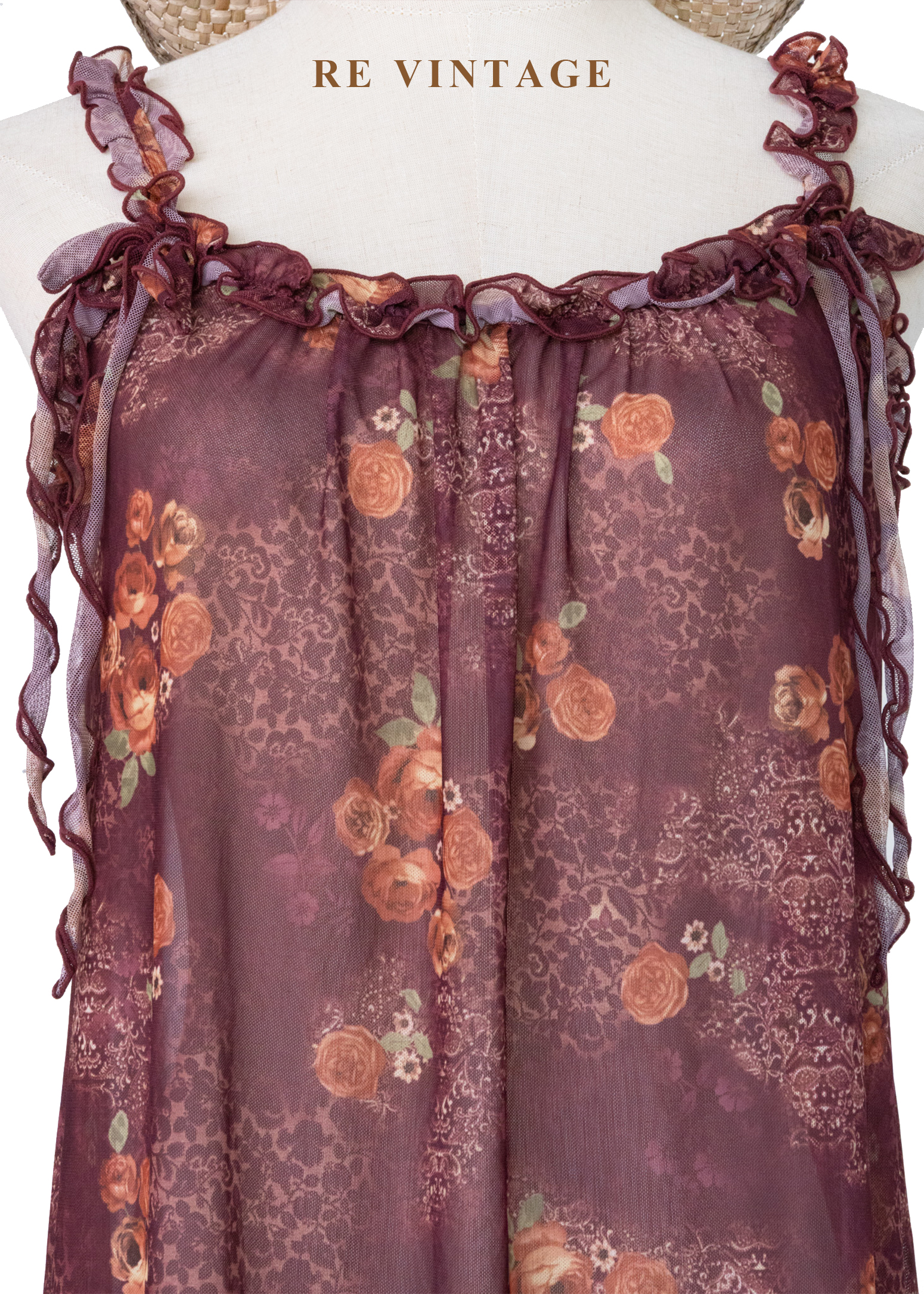 Rose Dust 茶玫瑰浪漫透膚洋裝5