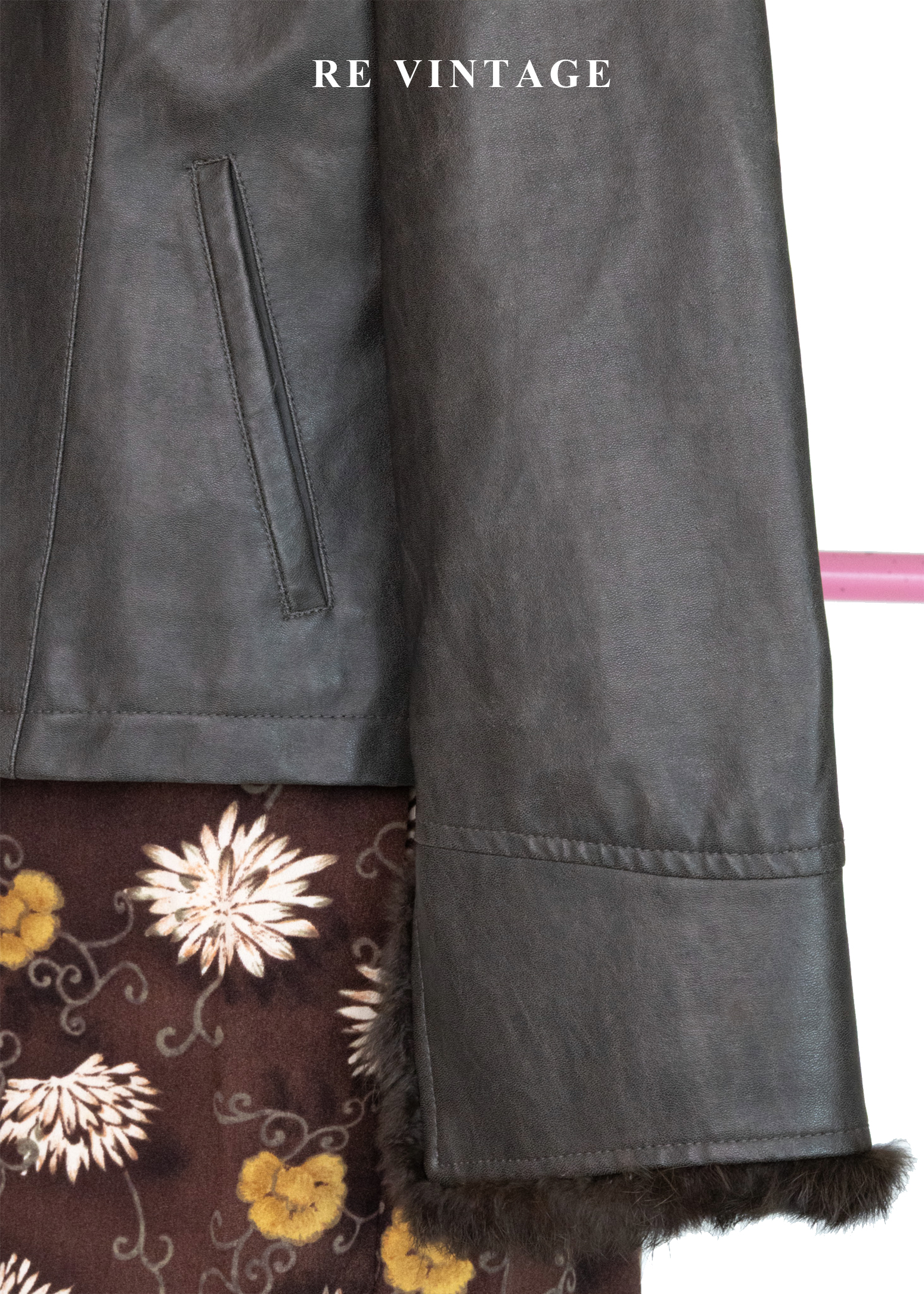 好萊塢名媛黑棕斑紋皮革外套6