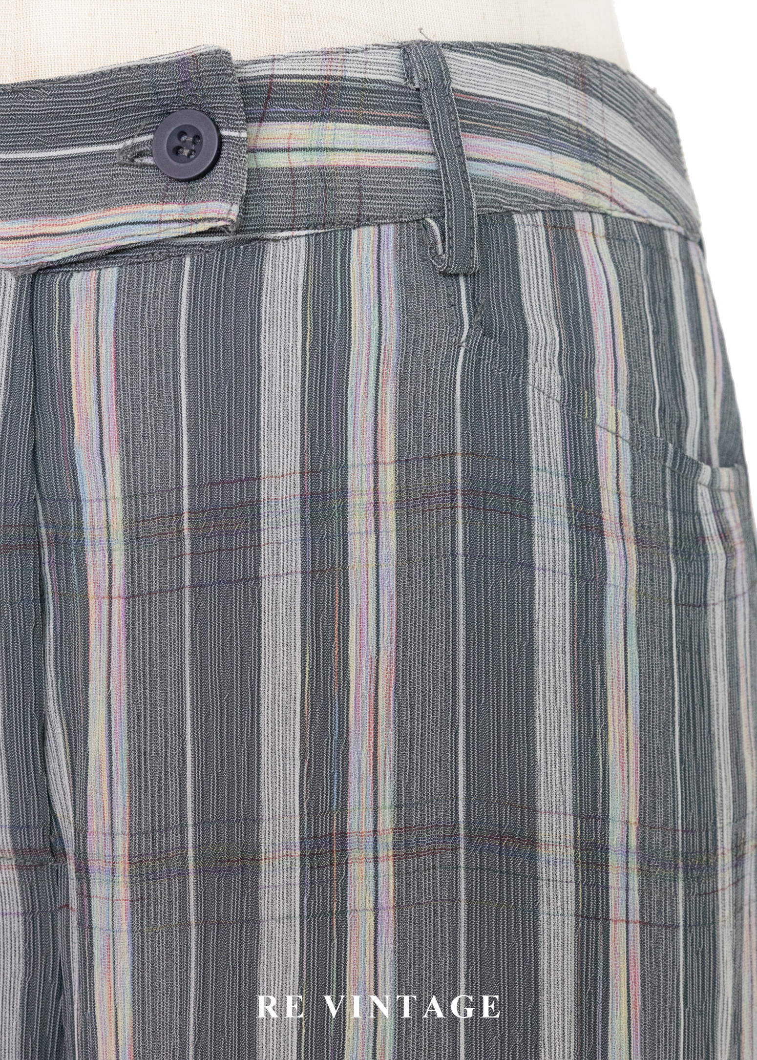 色鉛筆線條冷灰色長褲(28")5