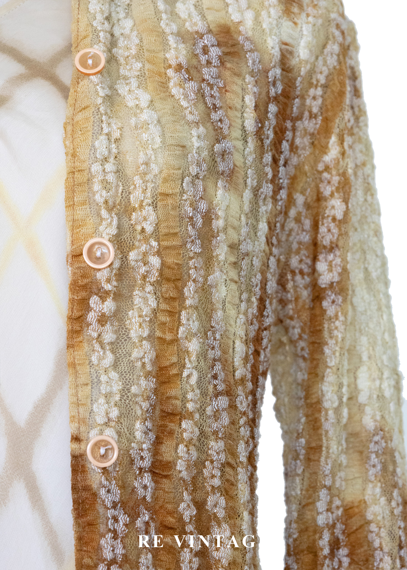 蜂蜜褶光小花上衣7