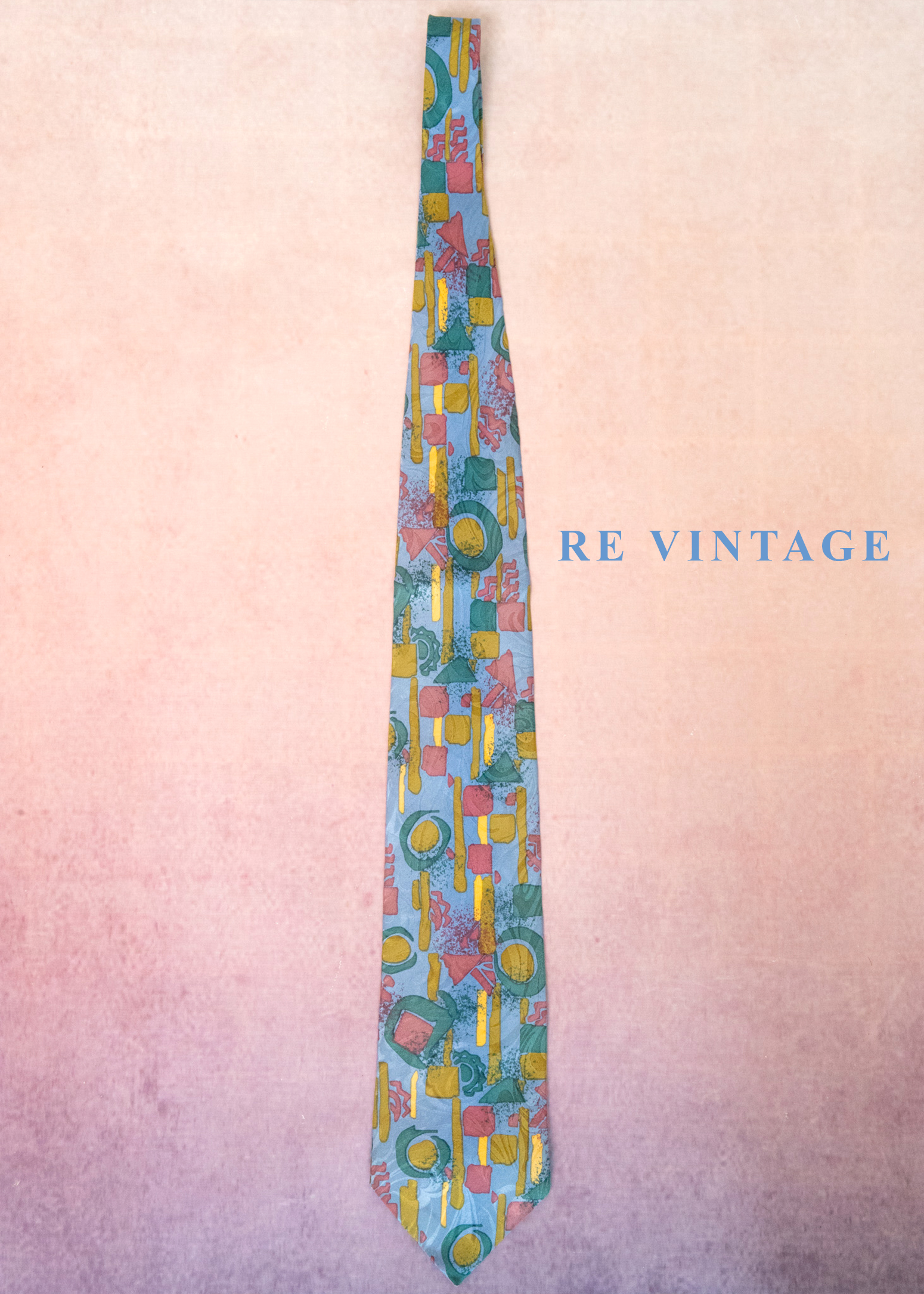 淺藍幾何塗鴉領帶10