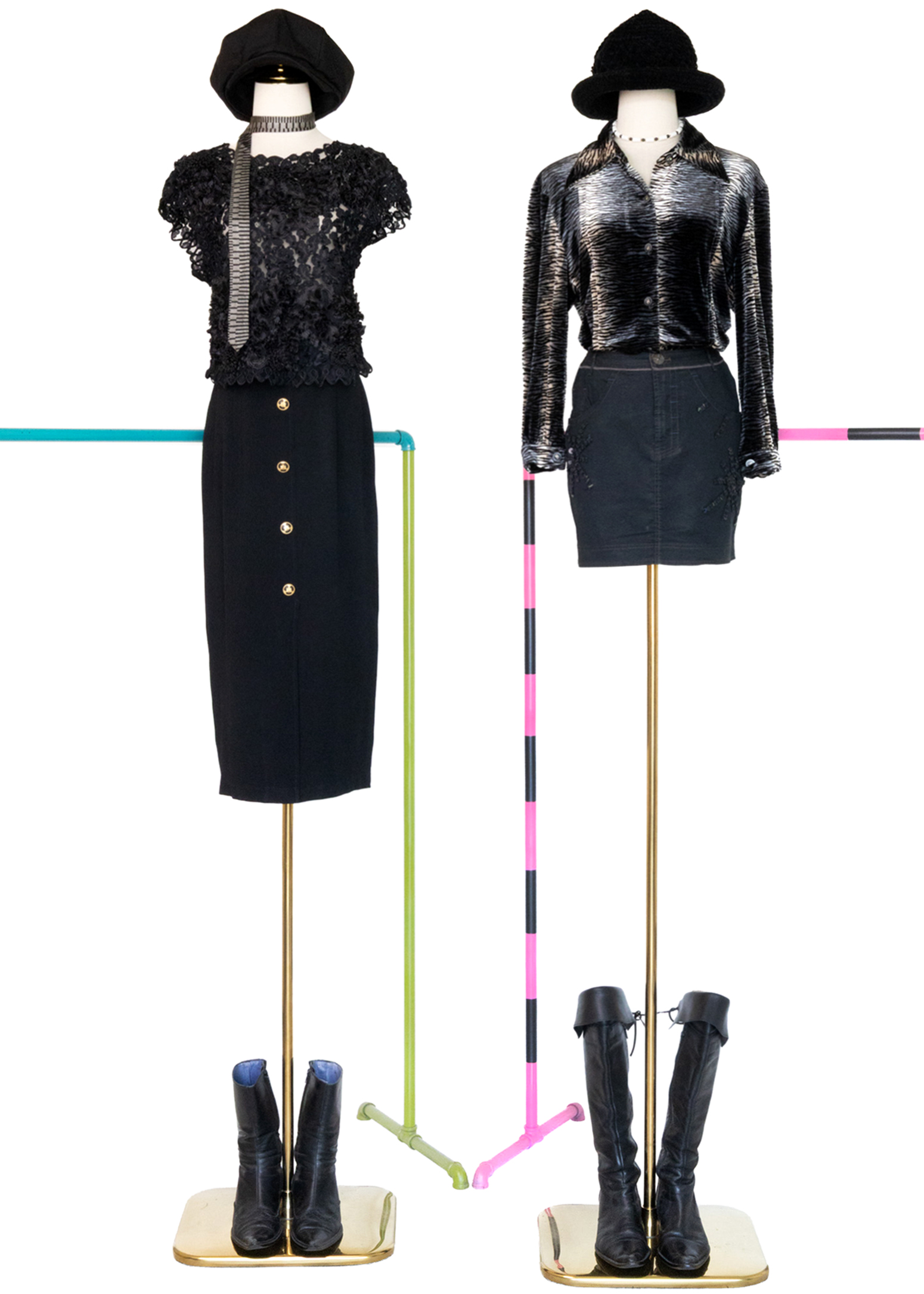 夜光亮片星芒黑短裙(28")2