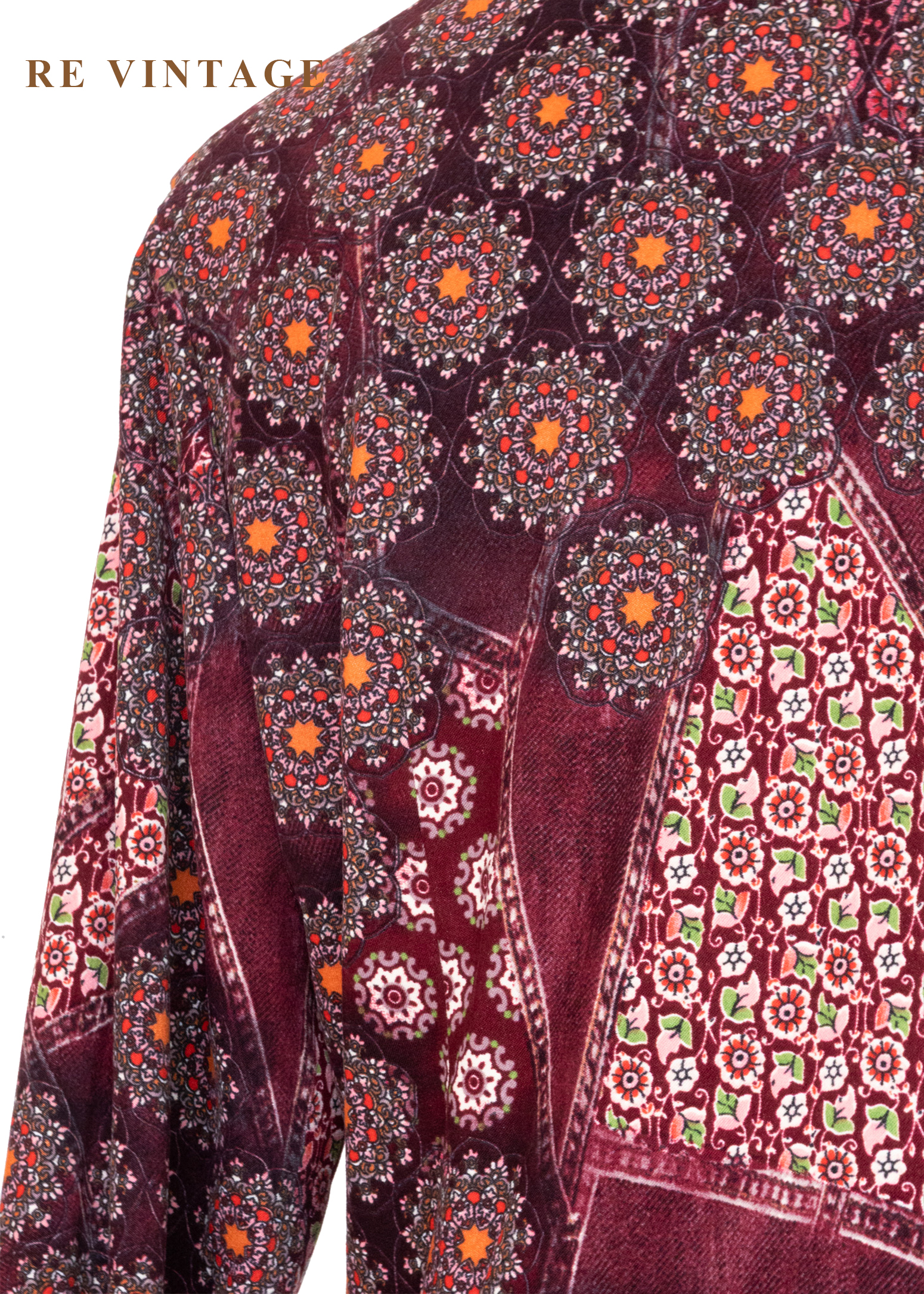 酒紅拼花的秘密訊號上衣12