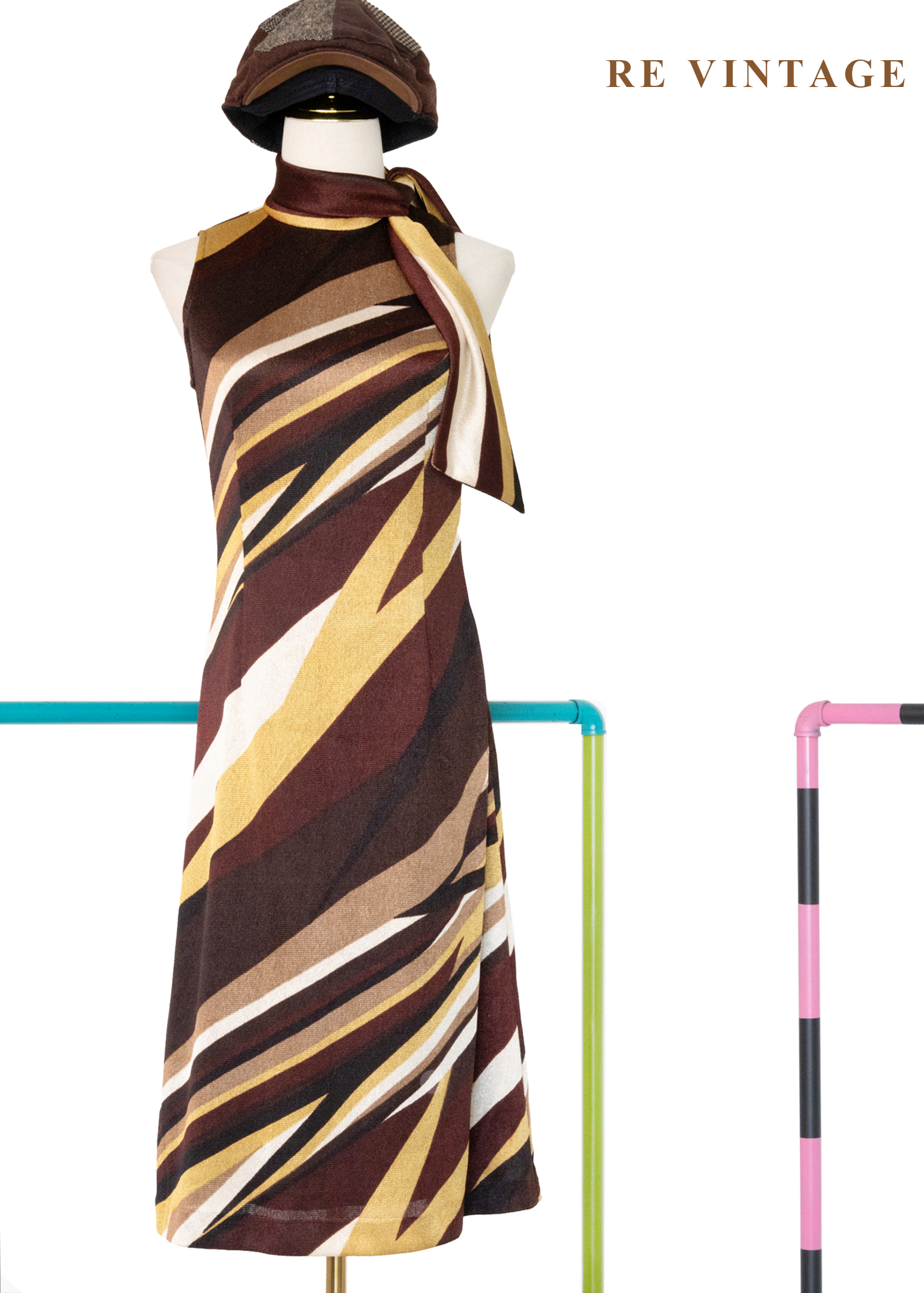 Amber Rhythm 流動線條領結洋裝