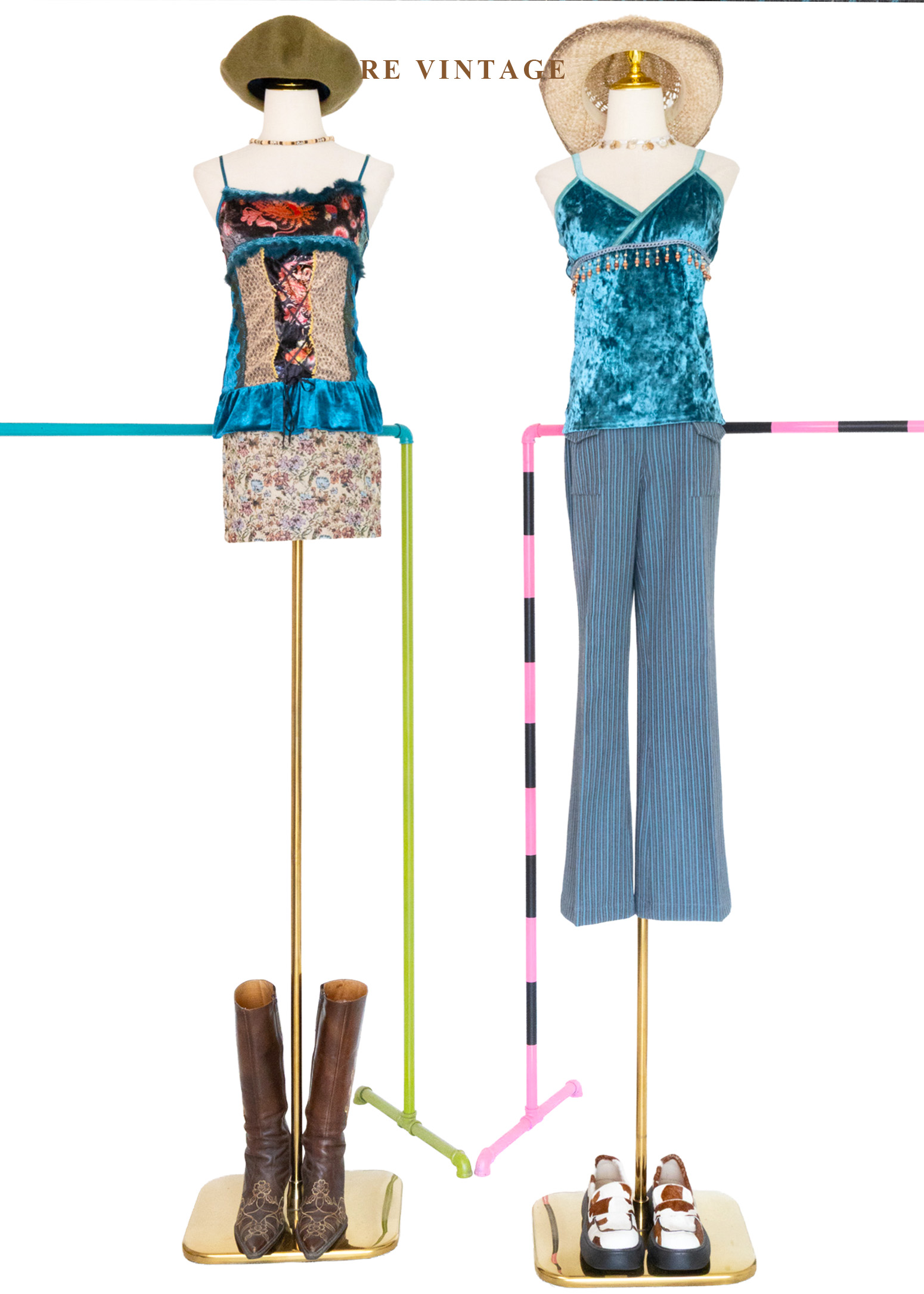 異國舞姬搖動木珠絨布背心2