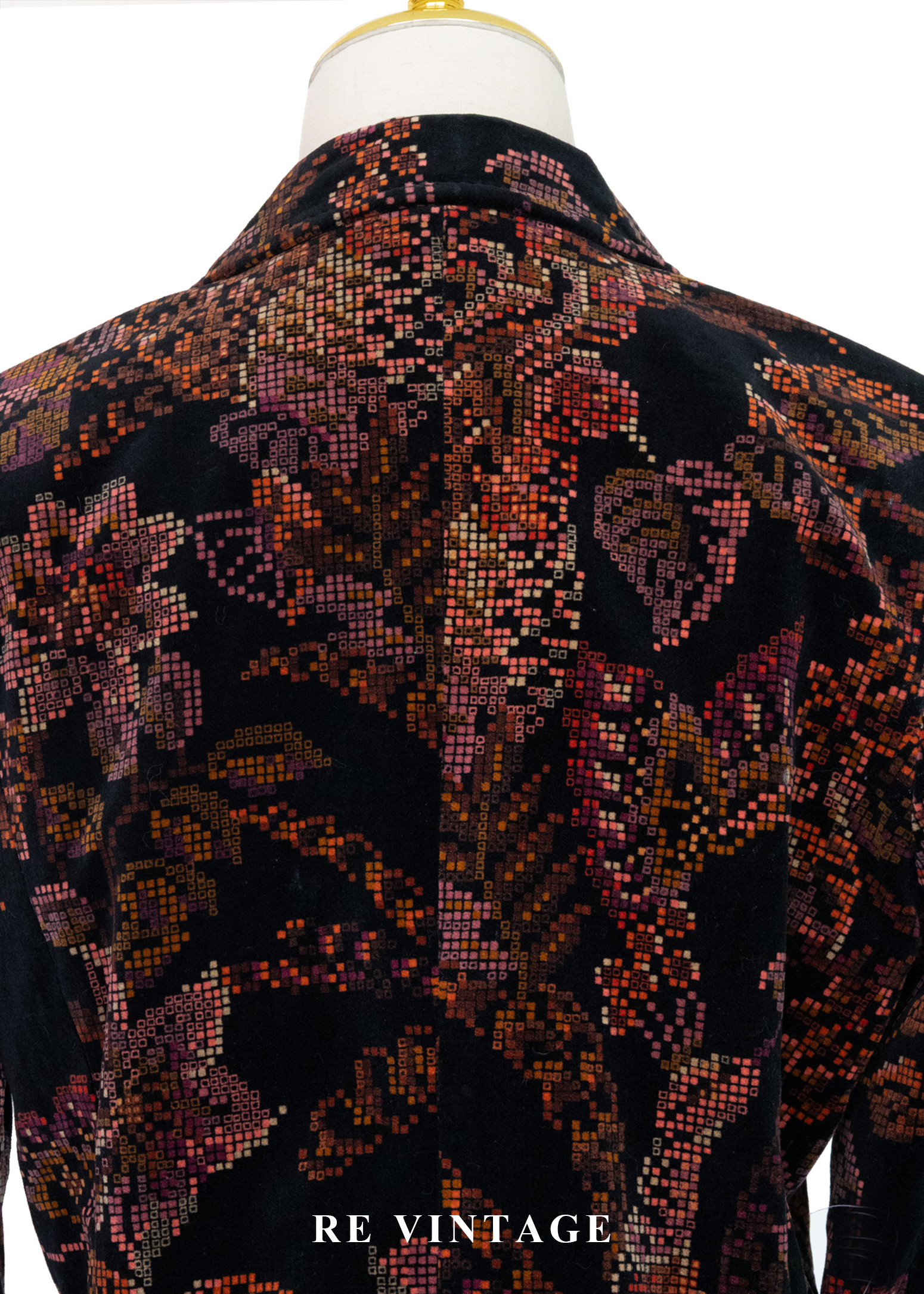 日本製 - Mosaic Garden 數位像素花朵西裝外套11