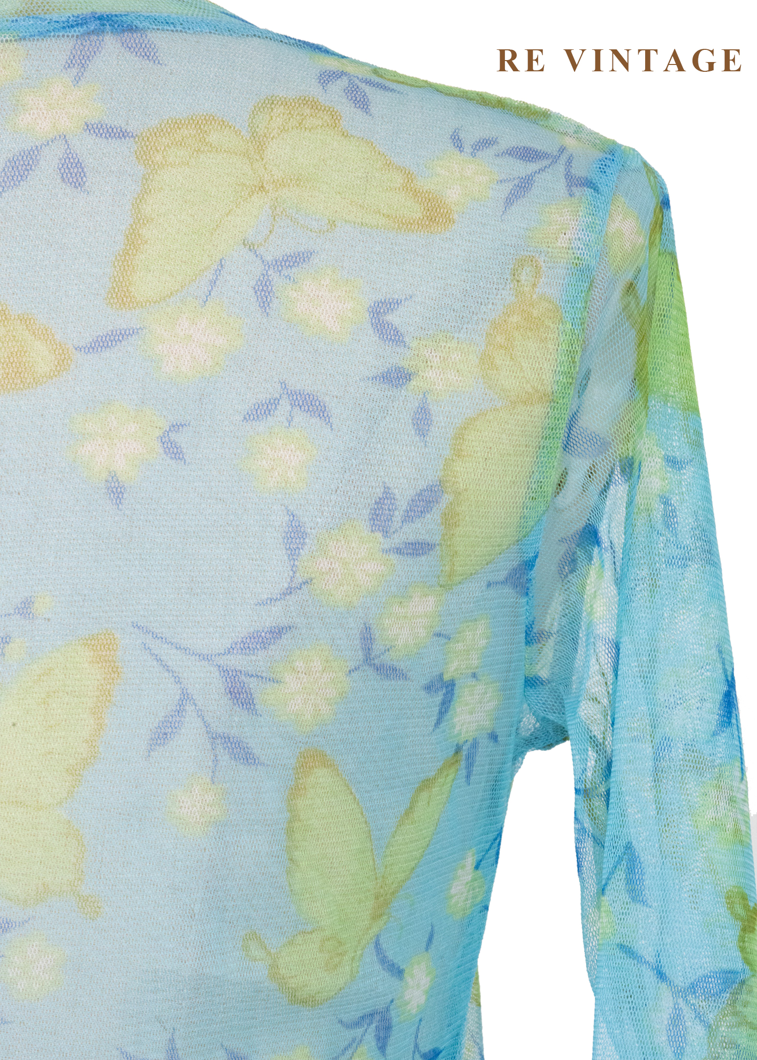 仲夏湖水綠蝴蝶網紗上衣9