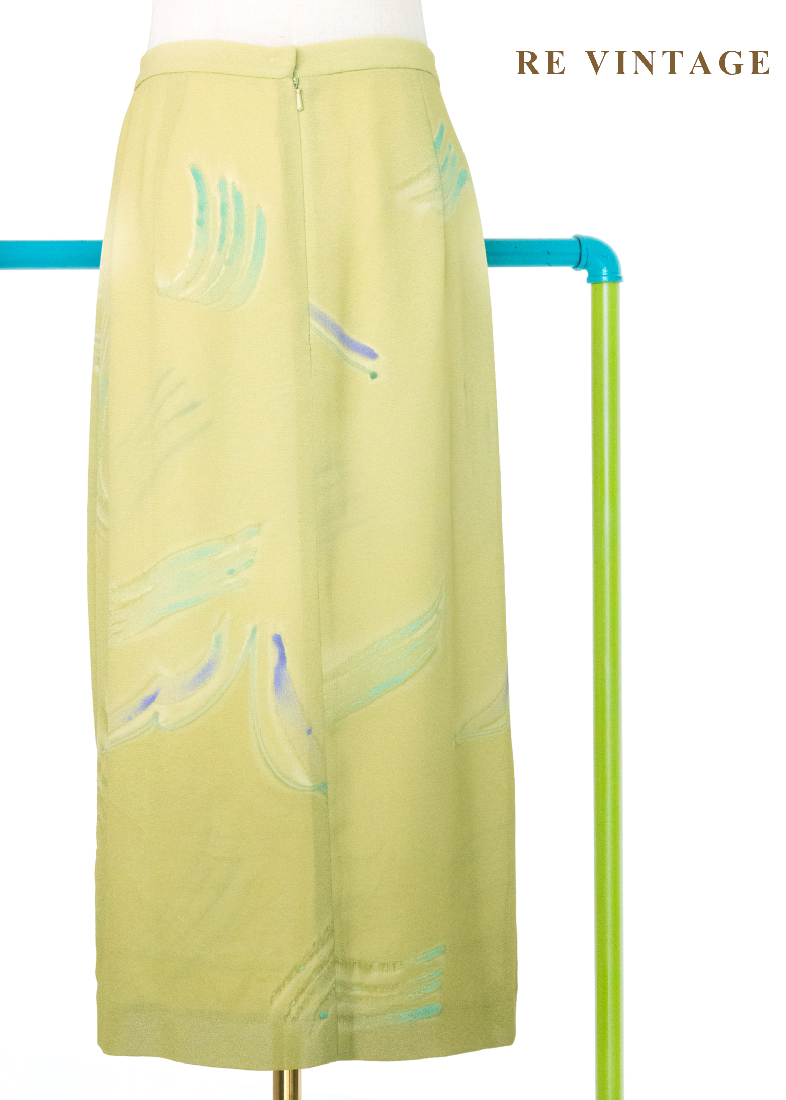 莫內花園的羽毛風筆藝術噴彩長裙(27")8