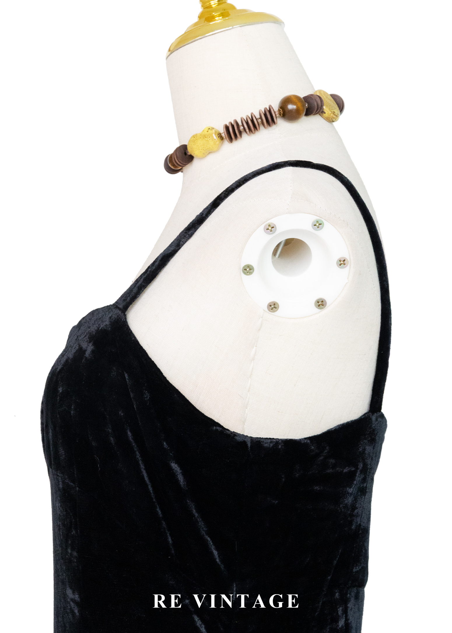 質感單品 - 低調氣質黑色絨布細肩帶洋裝7