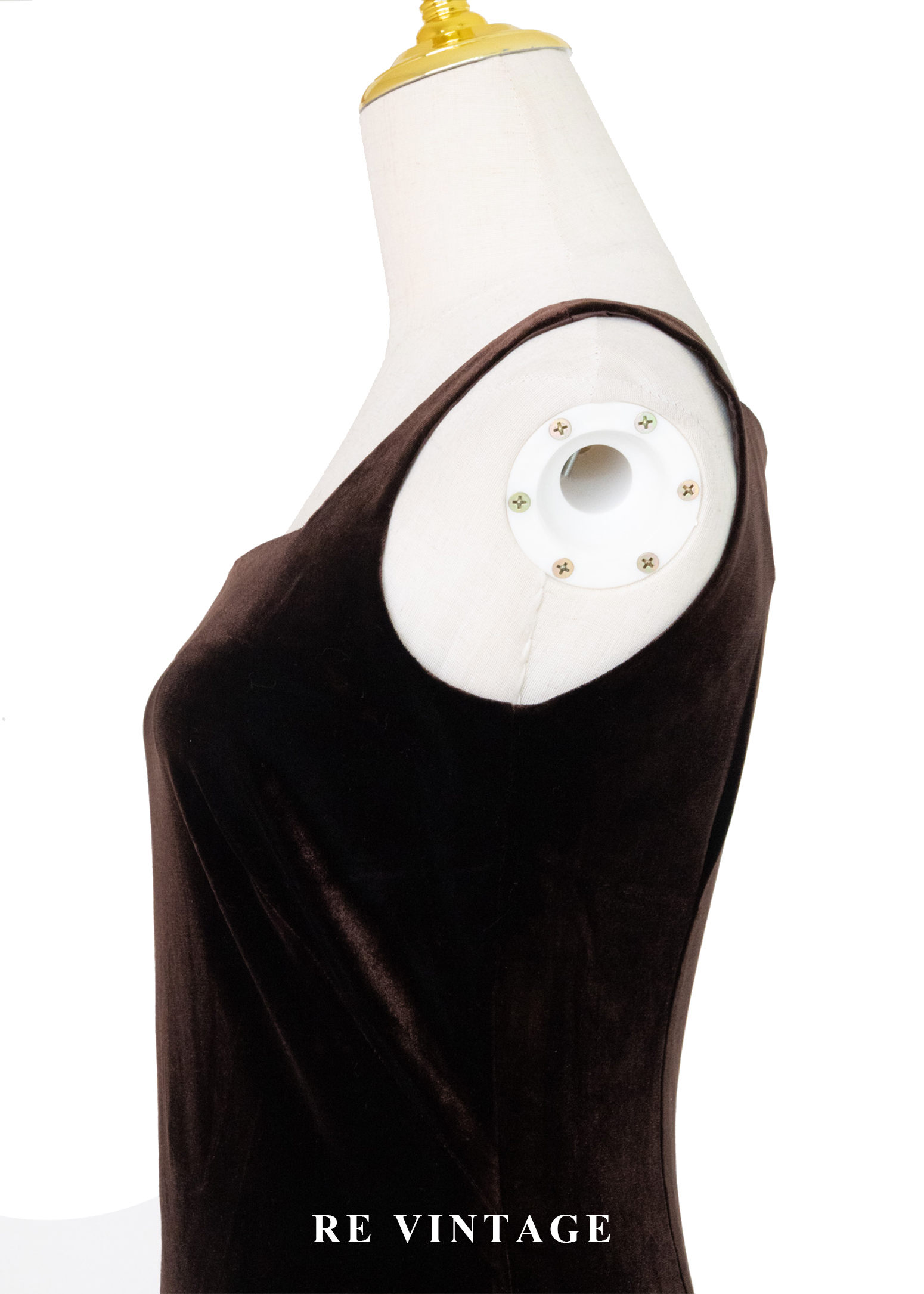 質感單品 - 迷人巧克力色絨布迷你洋裝9