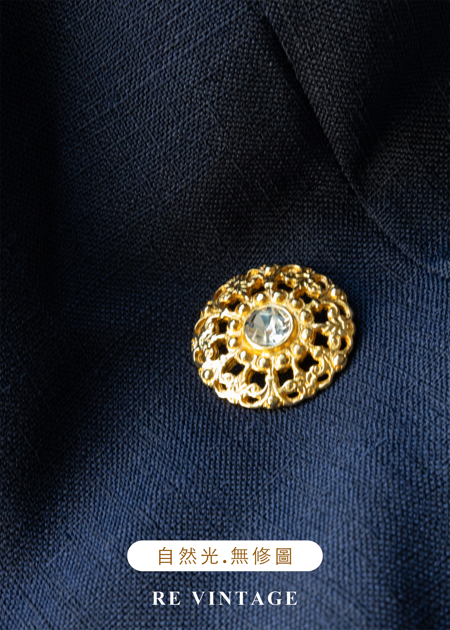 質感單品 - Navy Tailored Vest 金光雙排釦挖背背心13