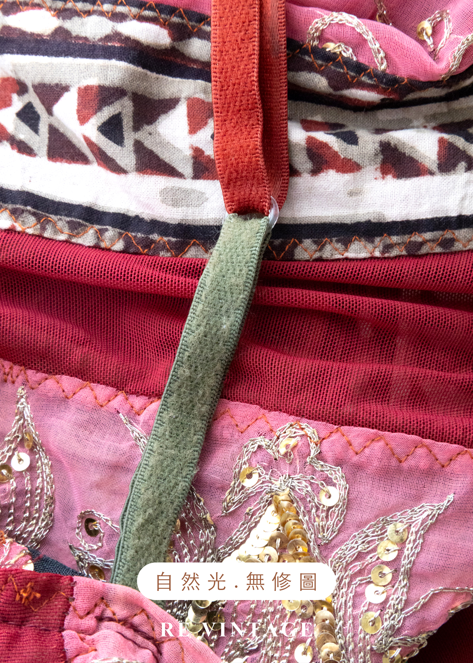 『歐洲寶貝』泰姬瑪哈的落日異國圖騰雪紡刺繡背心16