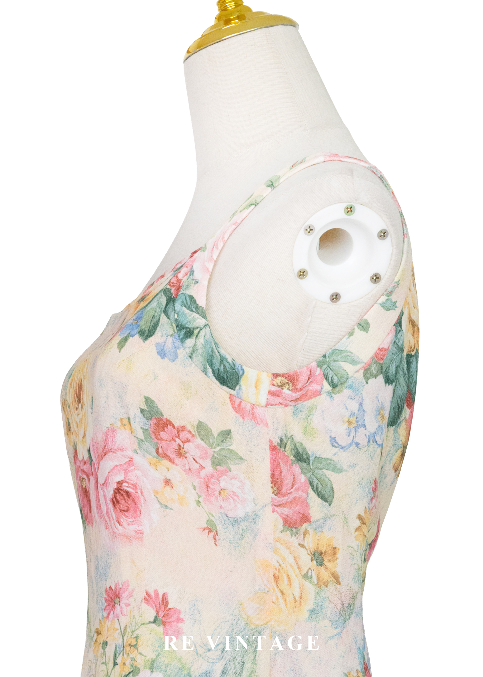 淡彩油畫大花卉洋裝10