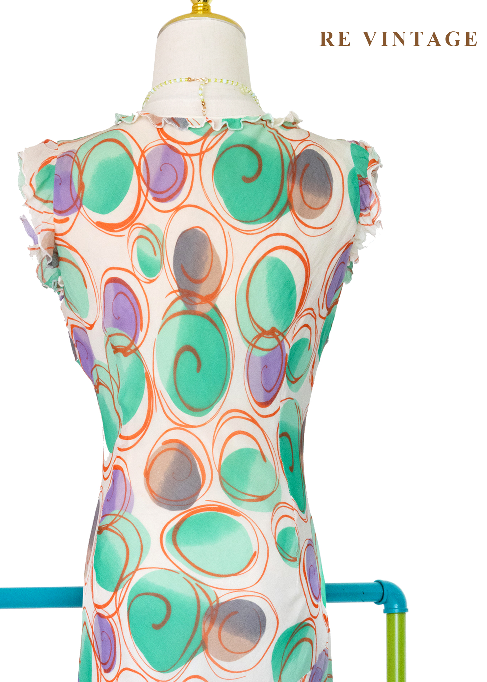 奇幻冒險 - 迷幻漩渦隨性塗鴉洋裝13