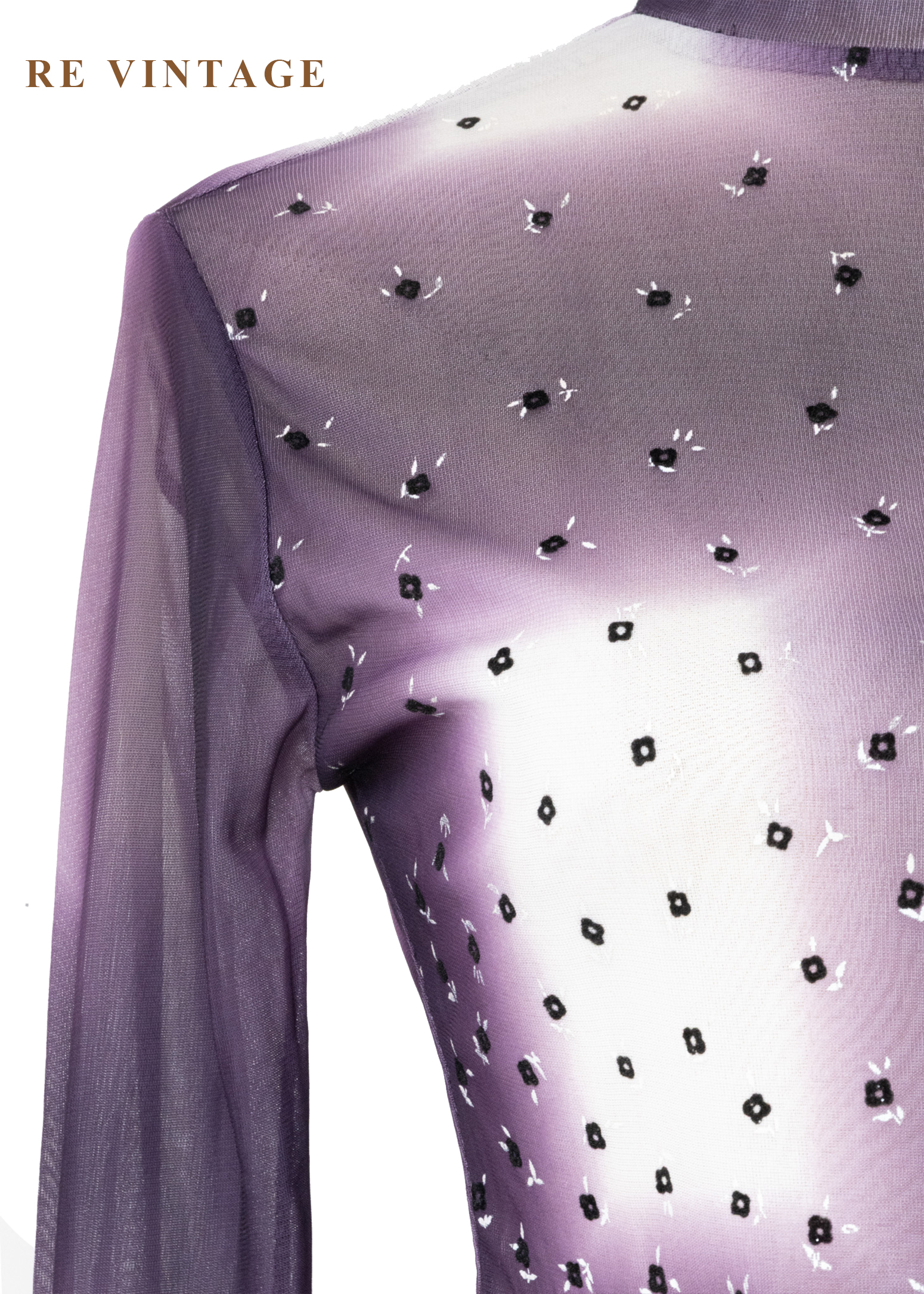 星塵灑落的紫色光暈網紗上衣5