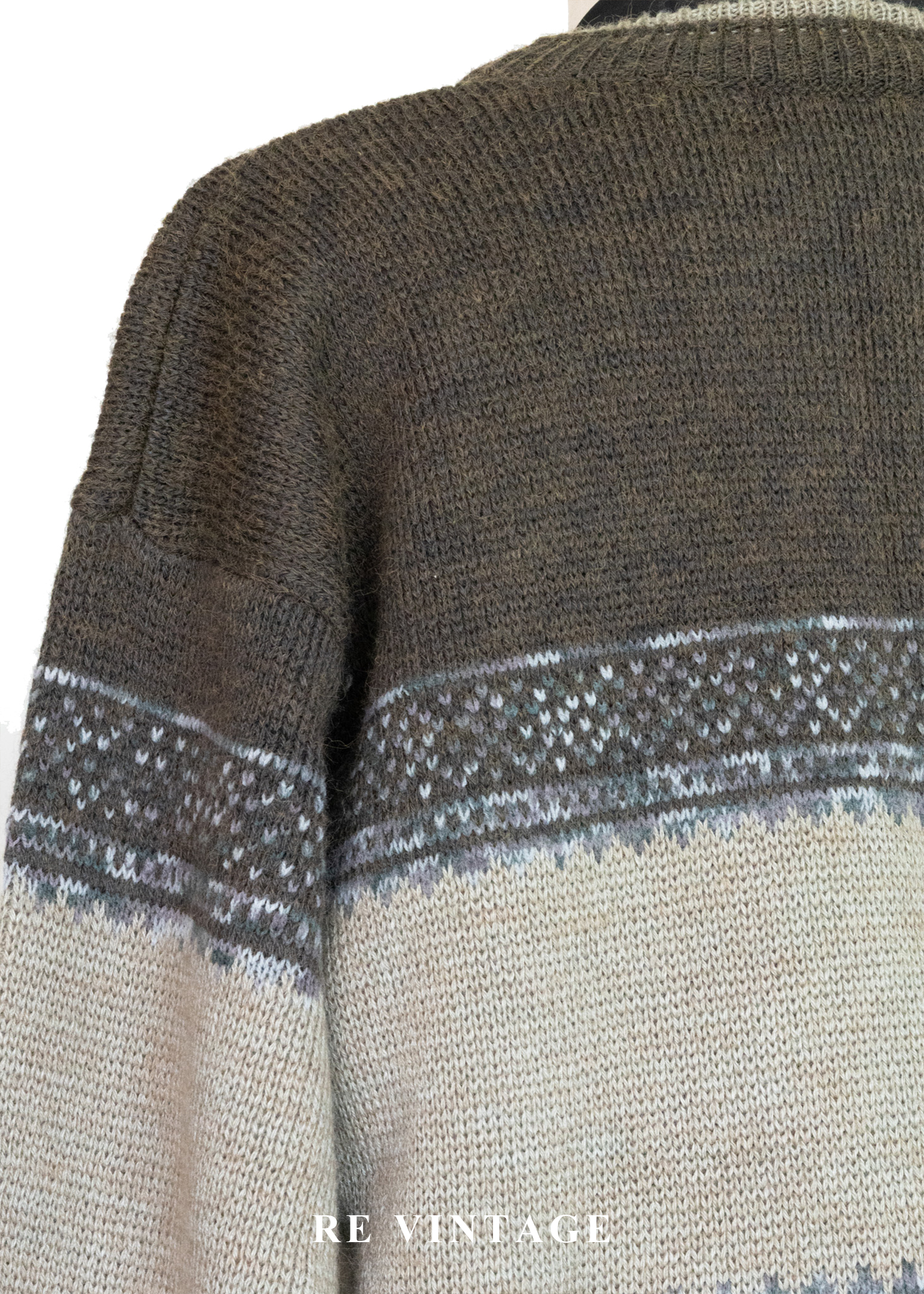 慢生活 - 北國之徑復古幾何緹花針織毛衣13