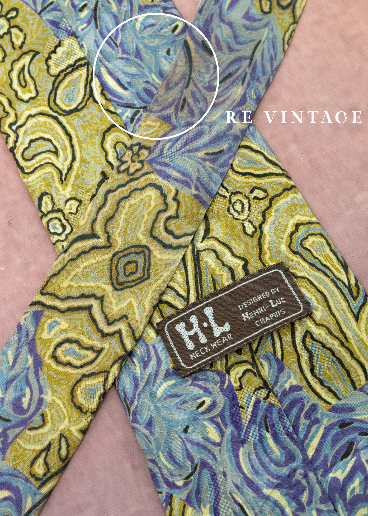 春天在領口綻放圖騰領帶10