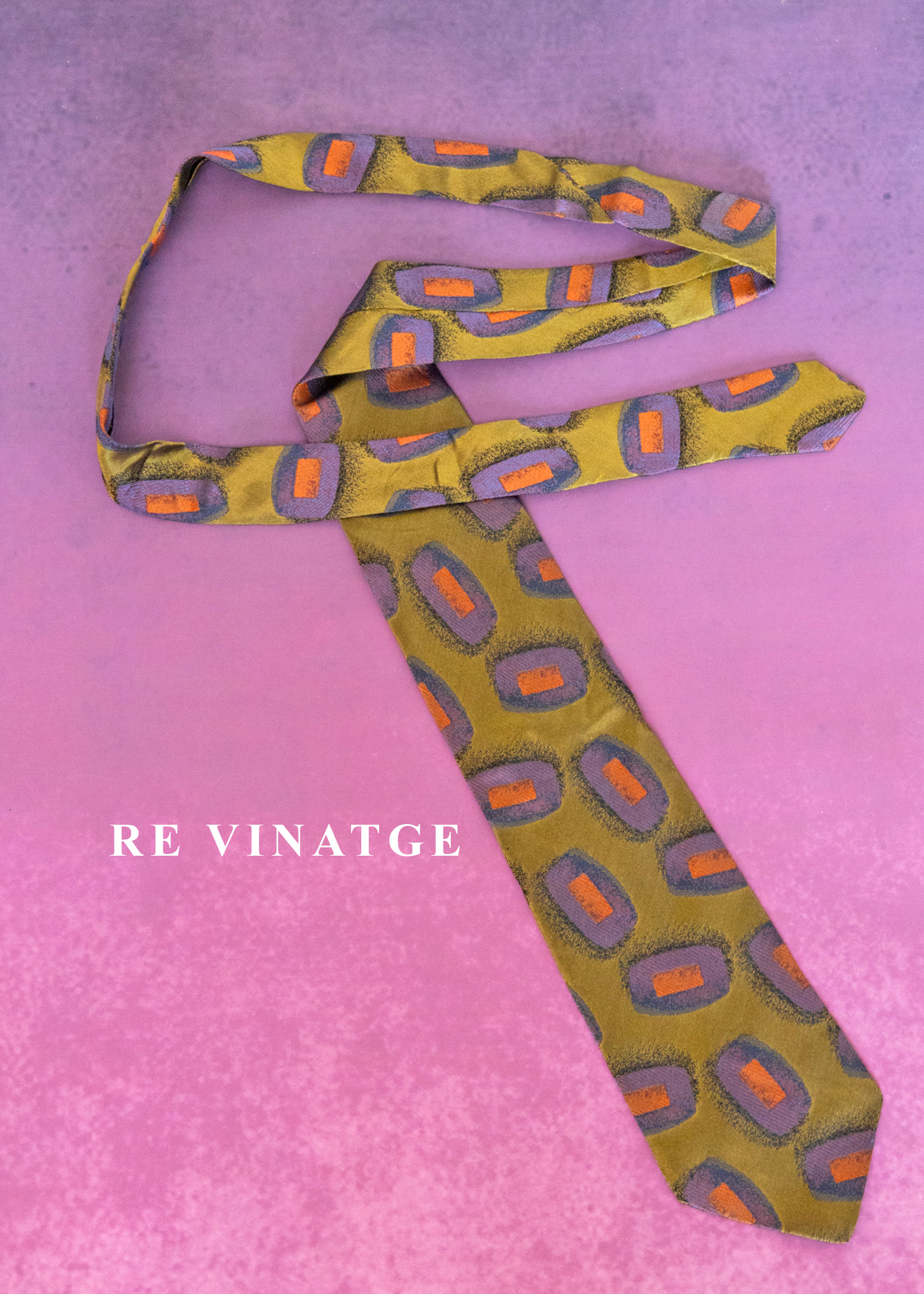 靈魂爵士迷幻畫布領帶